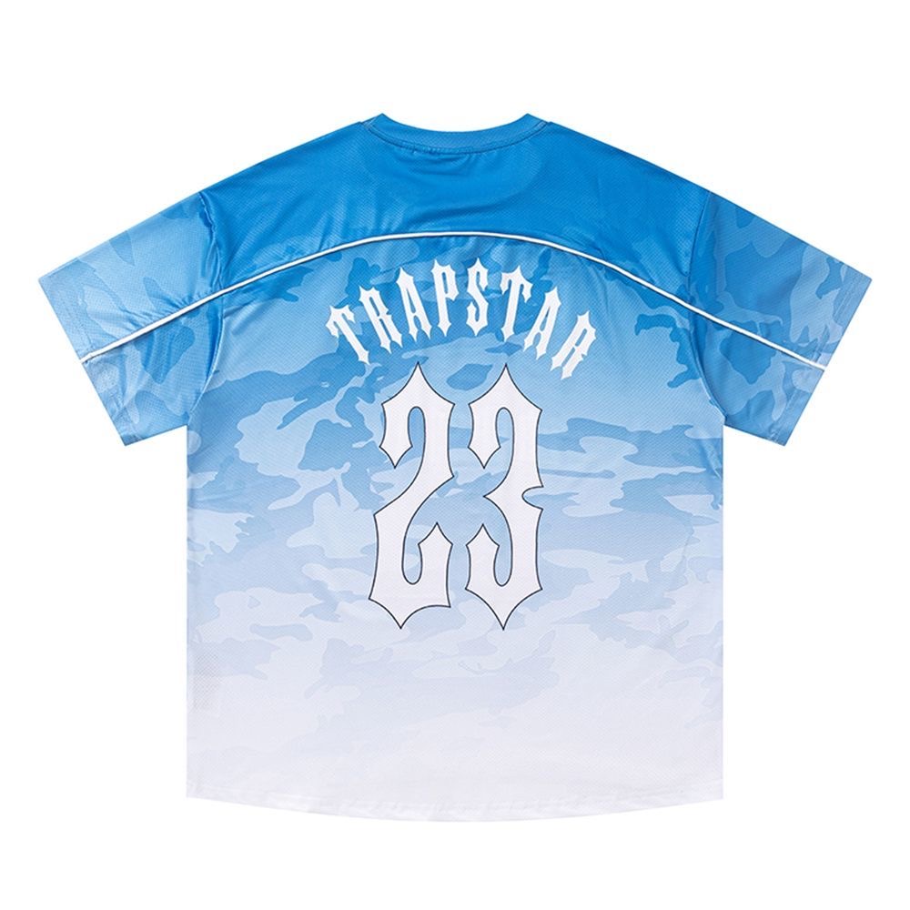New fire gradient color mesh breathble ball wear loose tshirt
