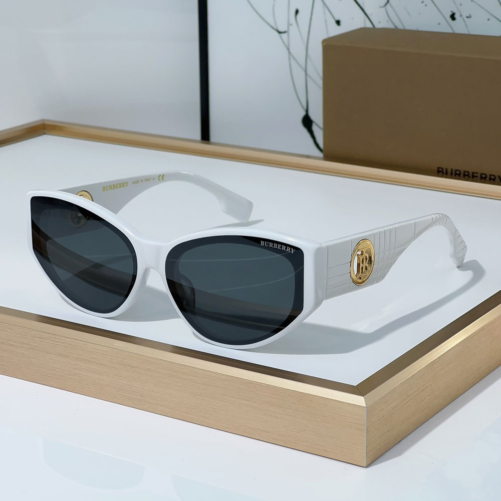 Buberry  Mirror leg Hollowed out Logo  Sunglasses Top quality