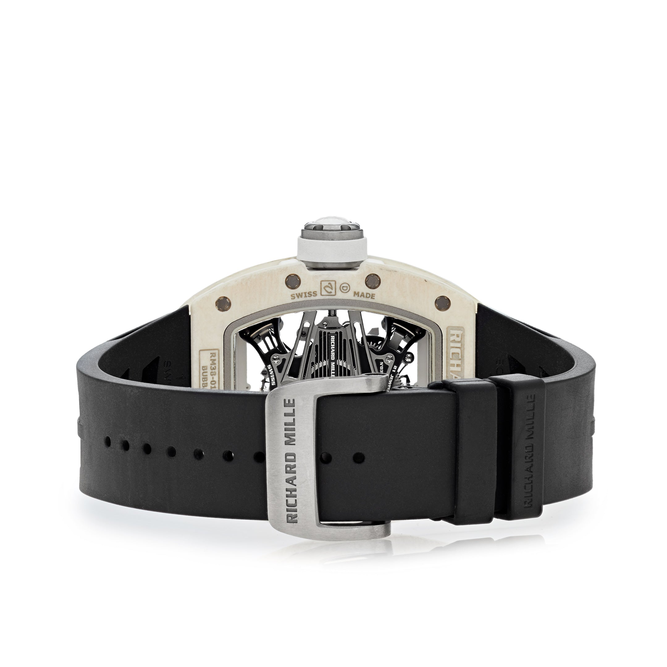 Richard Mille Tourbillon Bubba Watson White Quartz TPT Titanium RM 38-01 Limited to 50pcs【1:1 Replica】