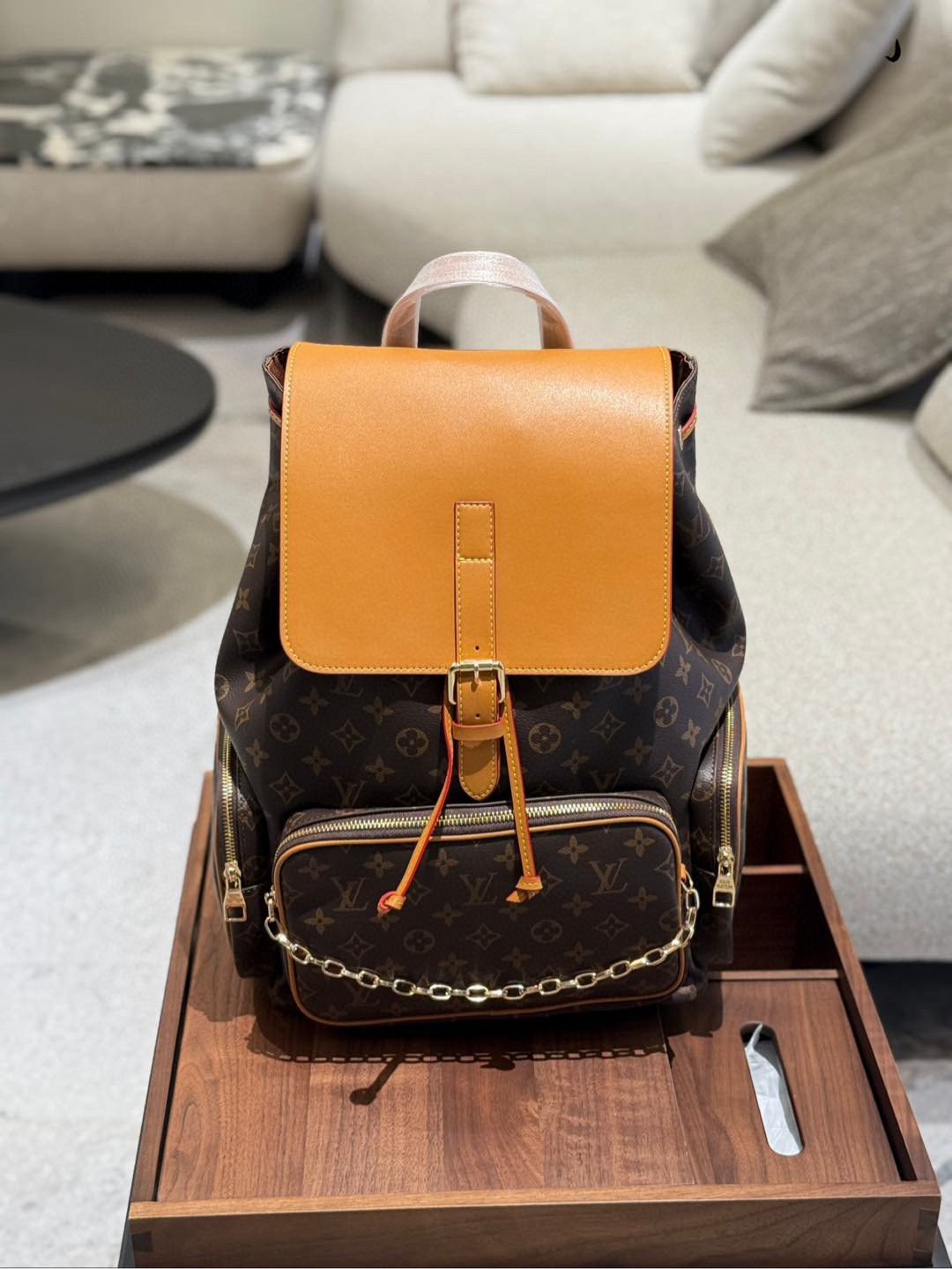 LV Trio Backpack Brown Color