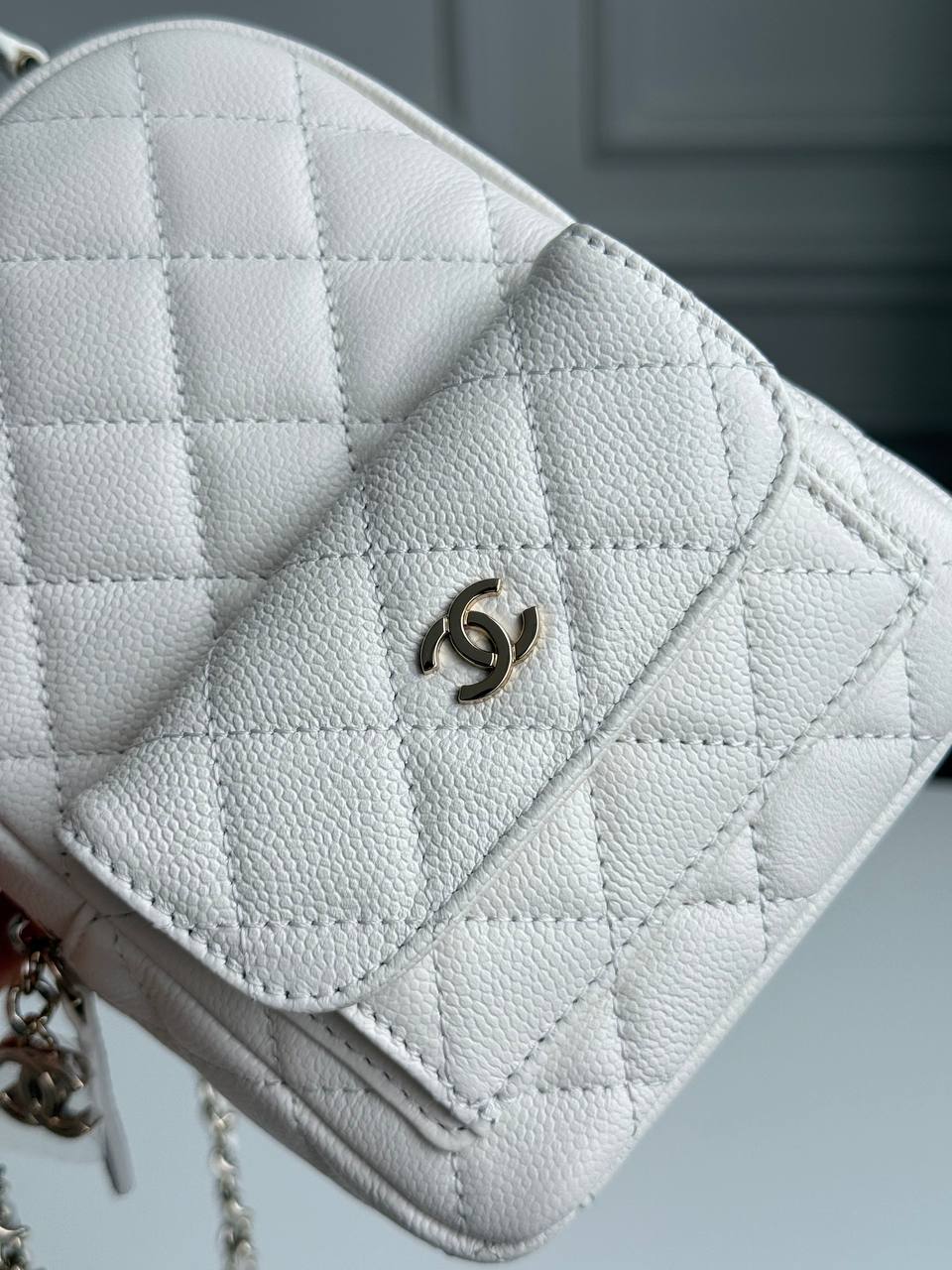 Chanel Quilted Caviar Leather Mini Backpack Bag