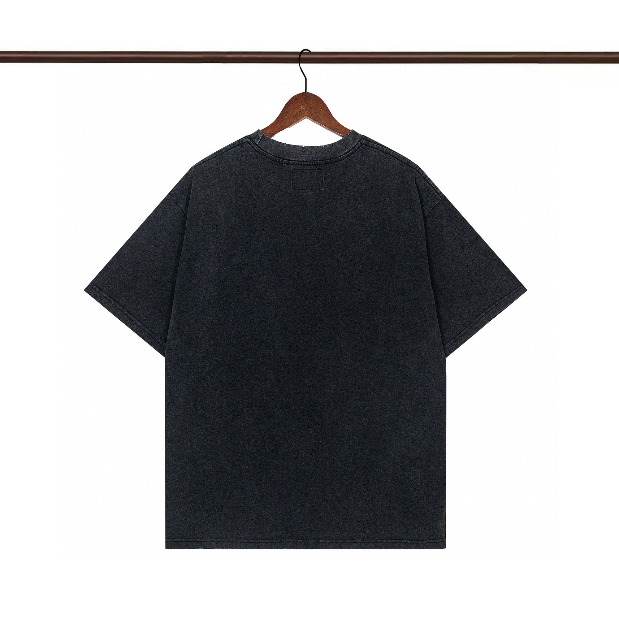 25SS Godspeed Skull Print washed Tee Black