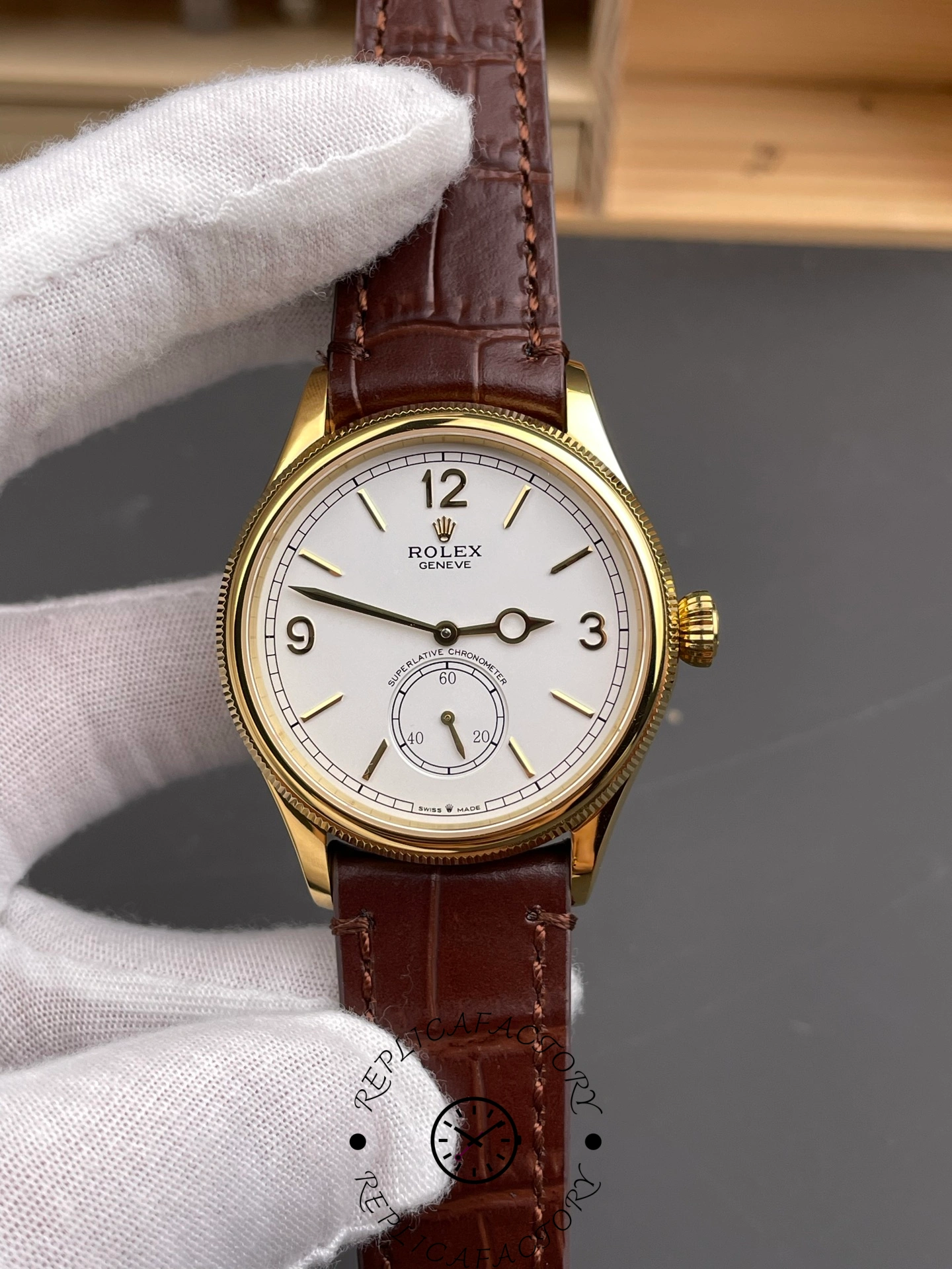 Rolex 1908 Yellow Gold 52508 0006 39 mm Replica Watch