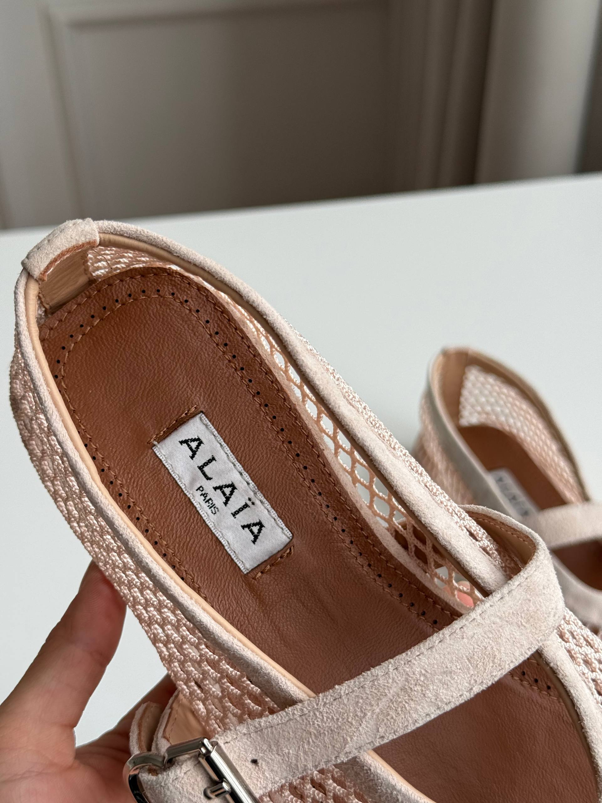 Mesh Hollow-out Mary Jane Ballet Flats