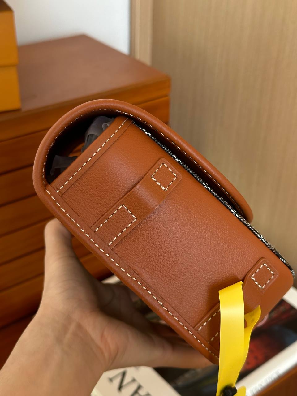 Goyard Black Goyardine Canvas Flap Crossbody Messenger Bag