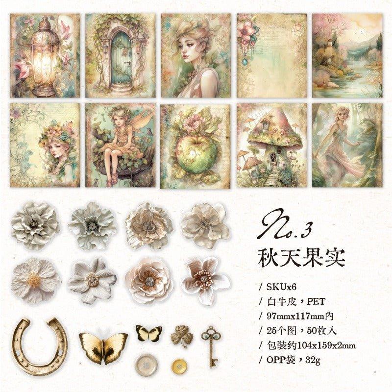 2125 Material paper Flower's Wonderful Journey Series