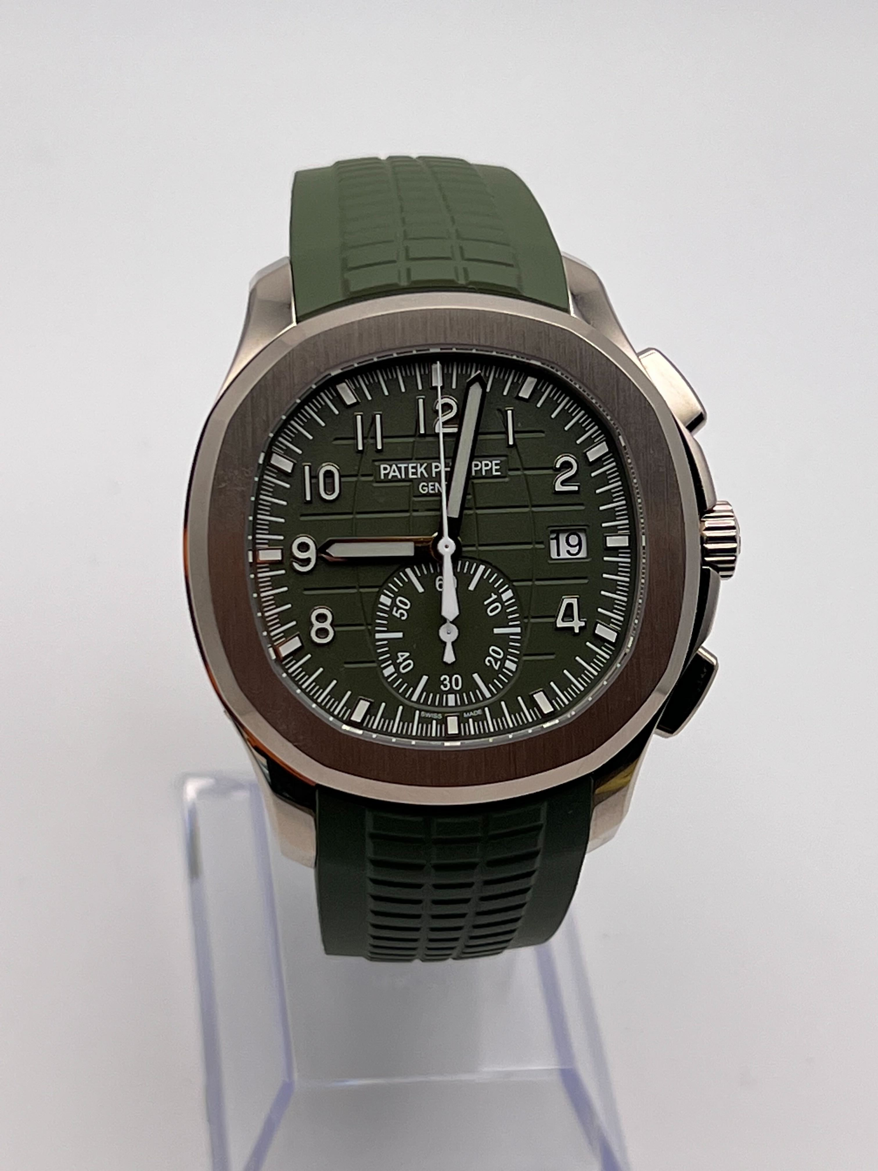 Patek Philippe Aquanaut White Gold Khaki Green Dial 5968G-010【1:1 Replica】