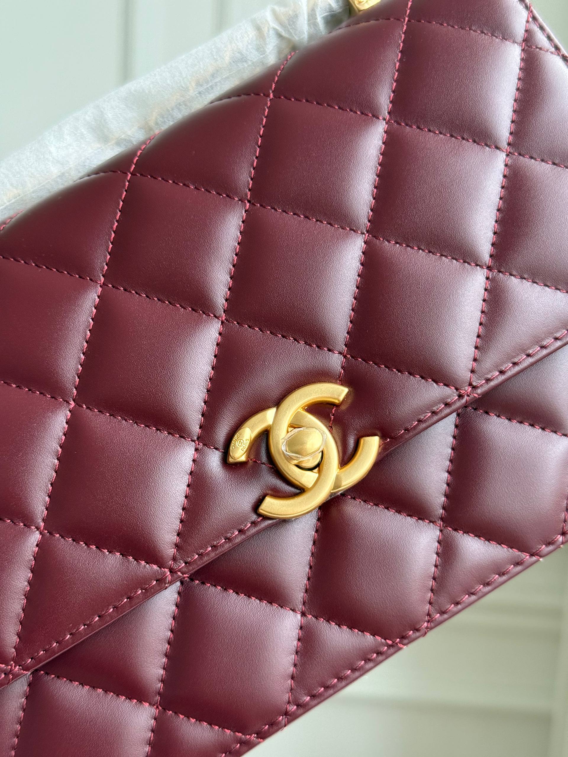 Chanel Burgundy Flap Bag