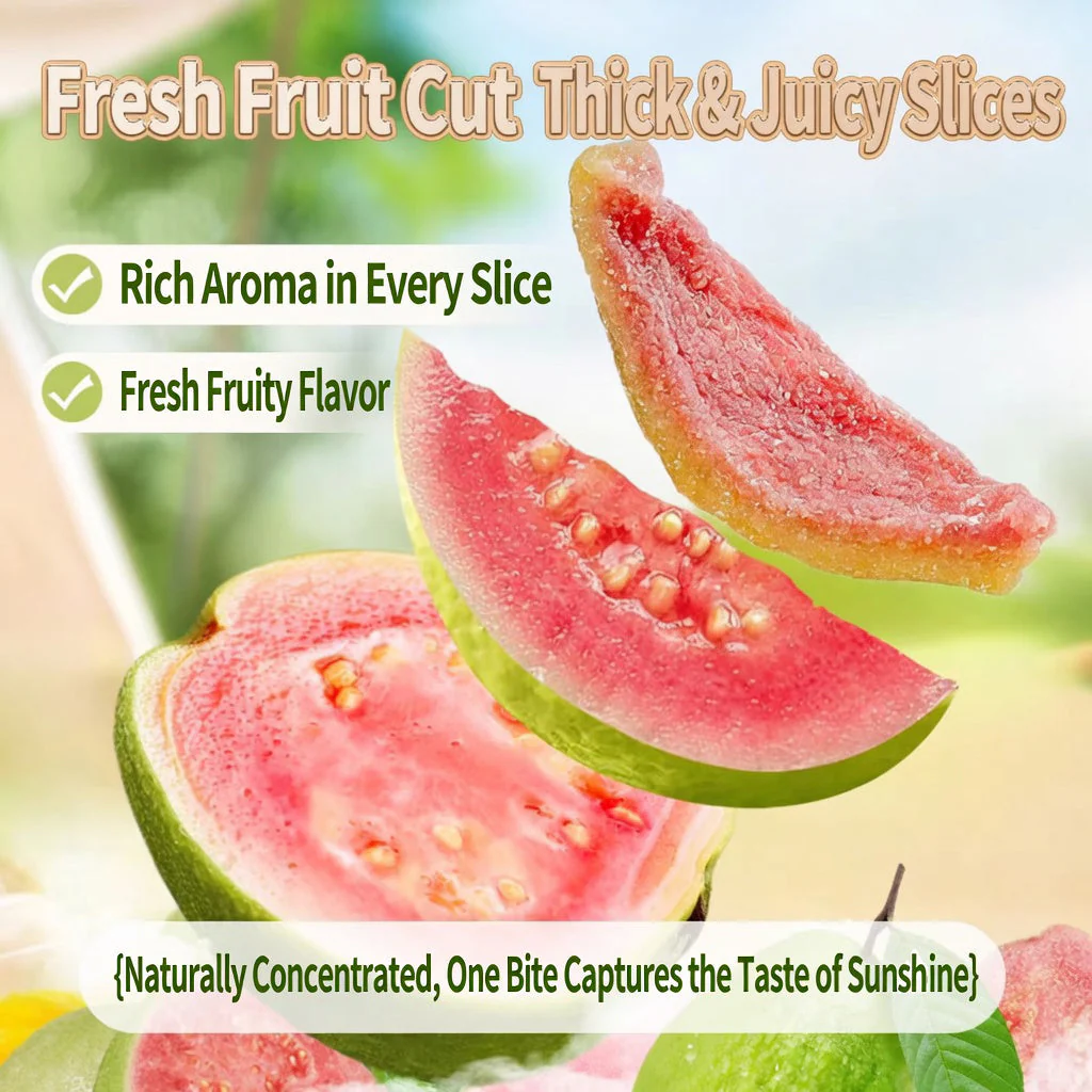 Say goodbye to high-calorie guilt! ☄️🔭Satisfy your cravings with ourfiber-rich Red Guava slices-QZE