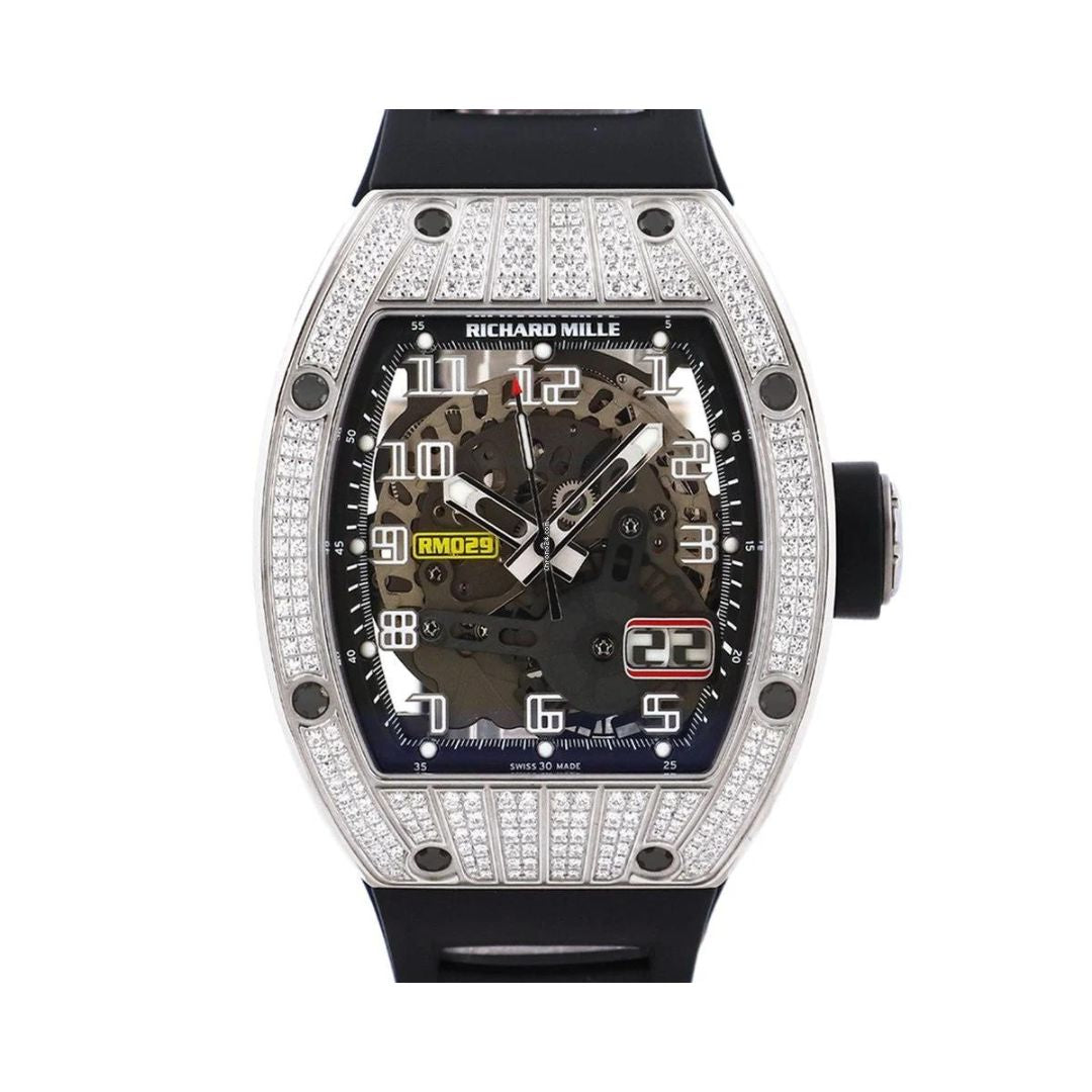 Richard Mille White Gold Diamonds RM029【1:1 Replica】