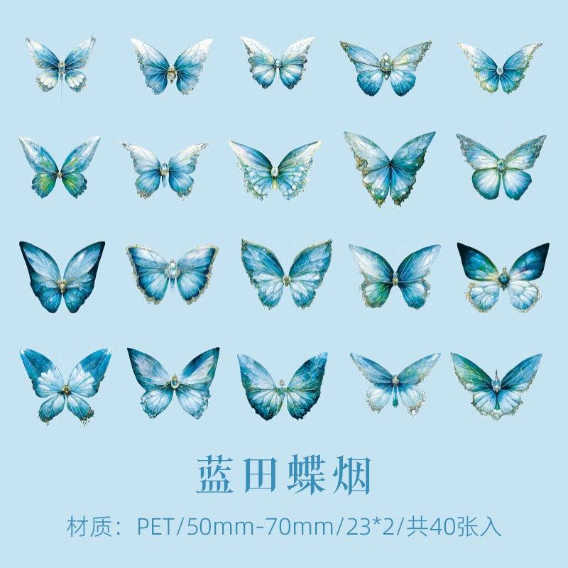 1089 Cuiyu Butterfly Dream Series PET Stickers