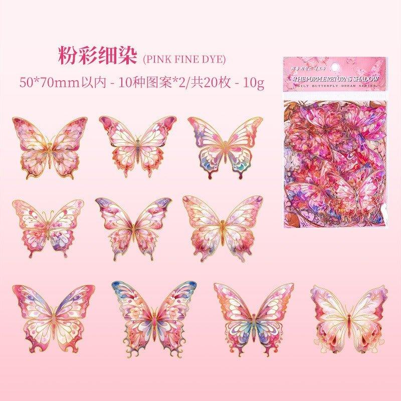 1107 Gilt Butterfly Dream Handbook Sticker Pack