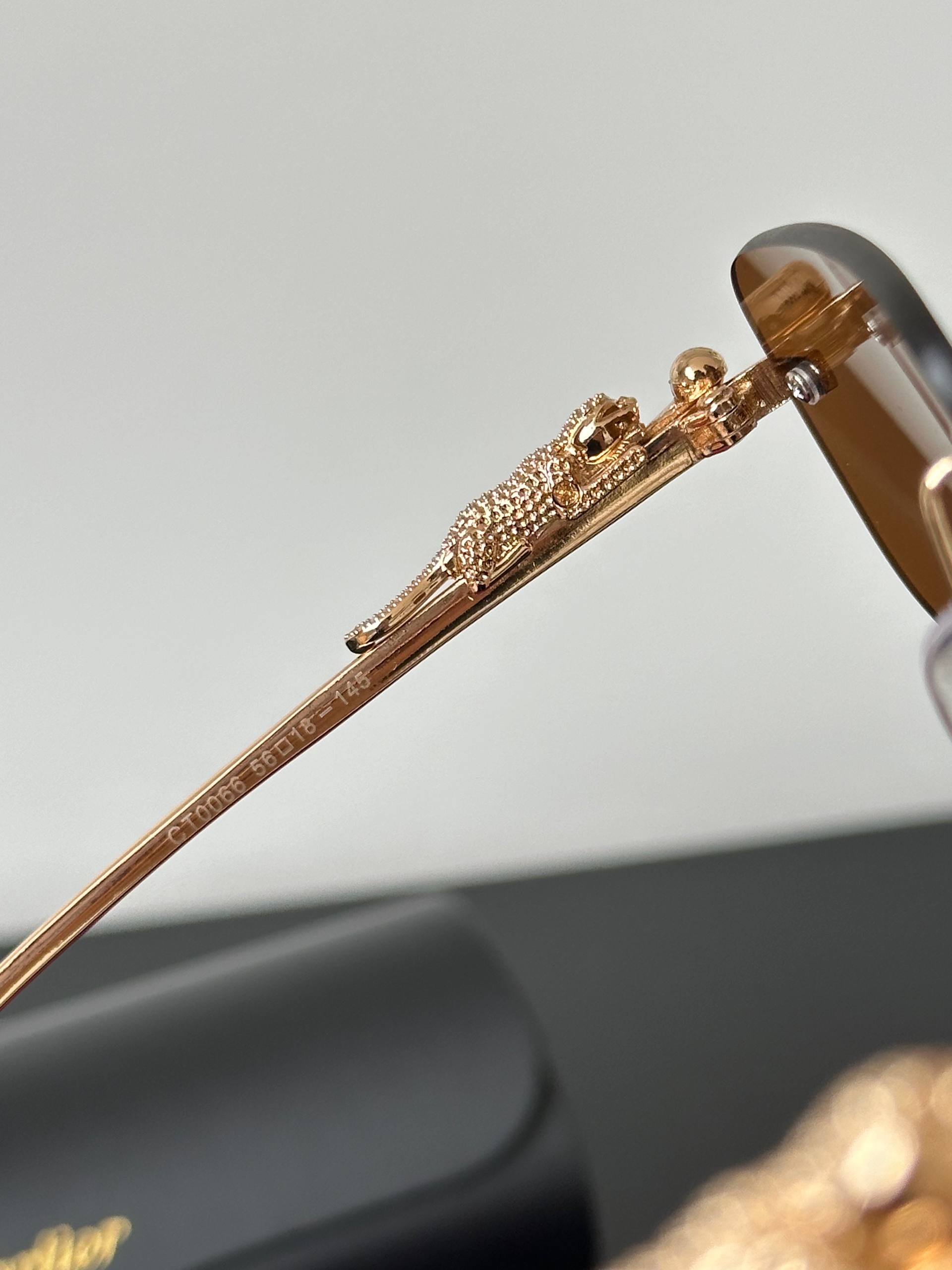 Cartier Panthère de Cartier Rimless Panther Sunglasses