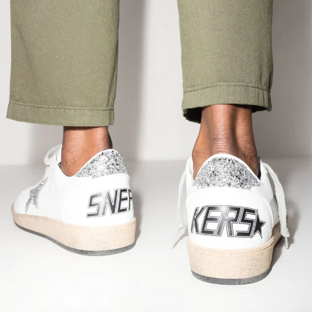 Golden Goose Ball Star Leather round-soled platform sneakers