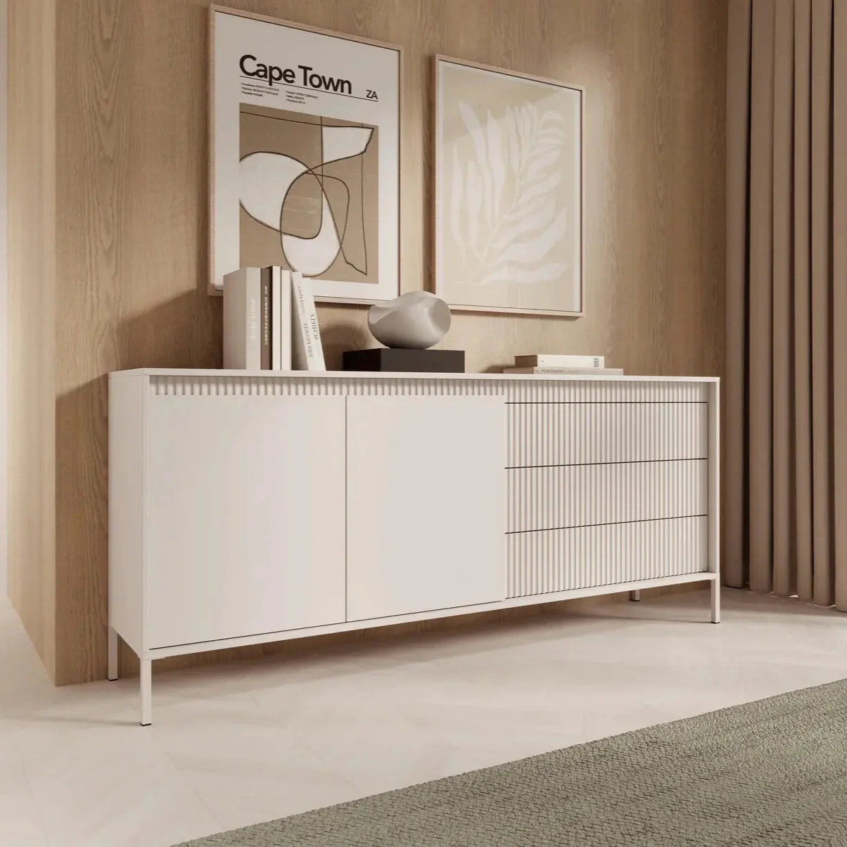 SENSATION - Buffet avec porte et tiroirs de style moderne - 187 x 39 x 81cm