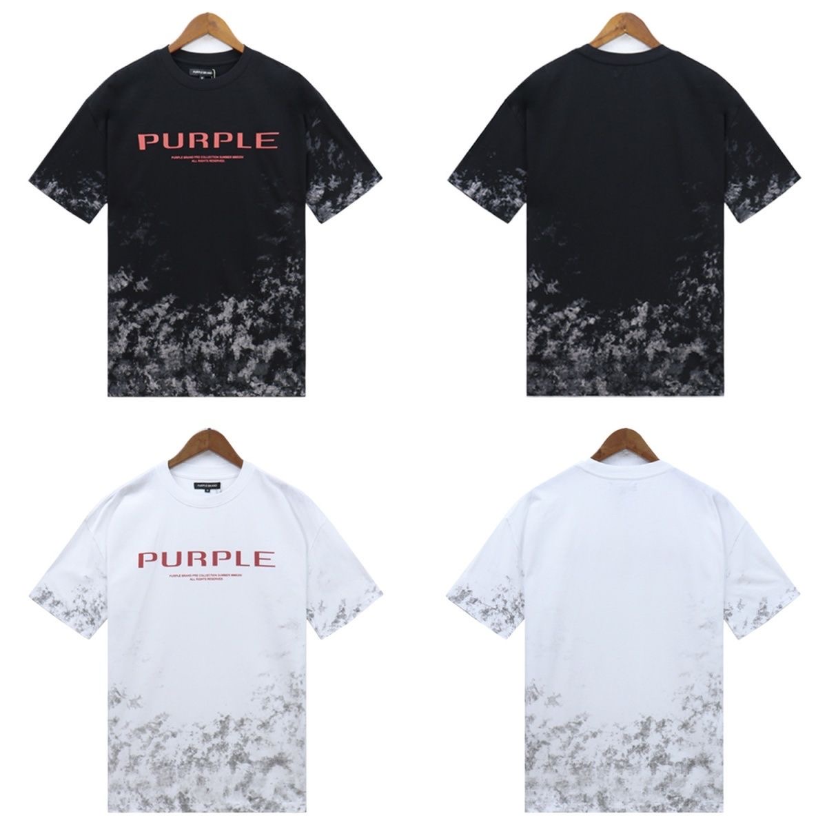 Snowflake dirty print cotton casual tshirt