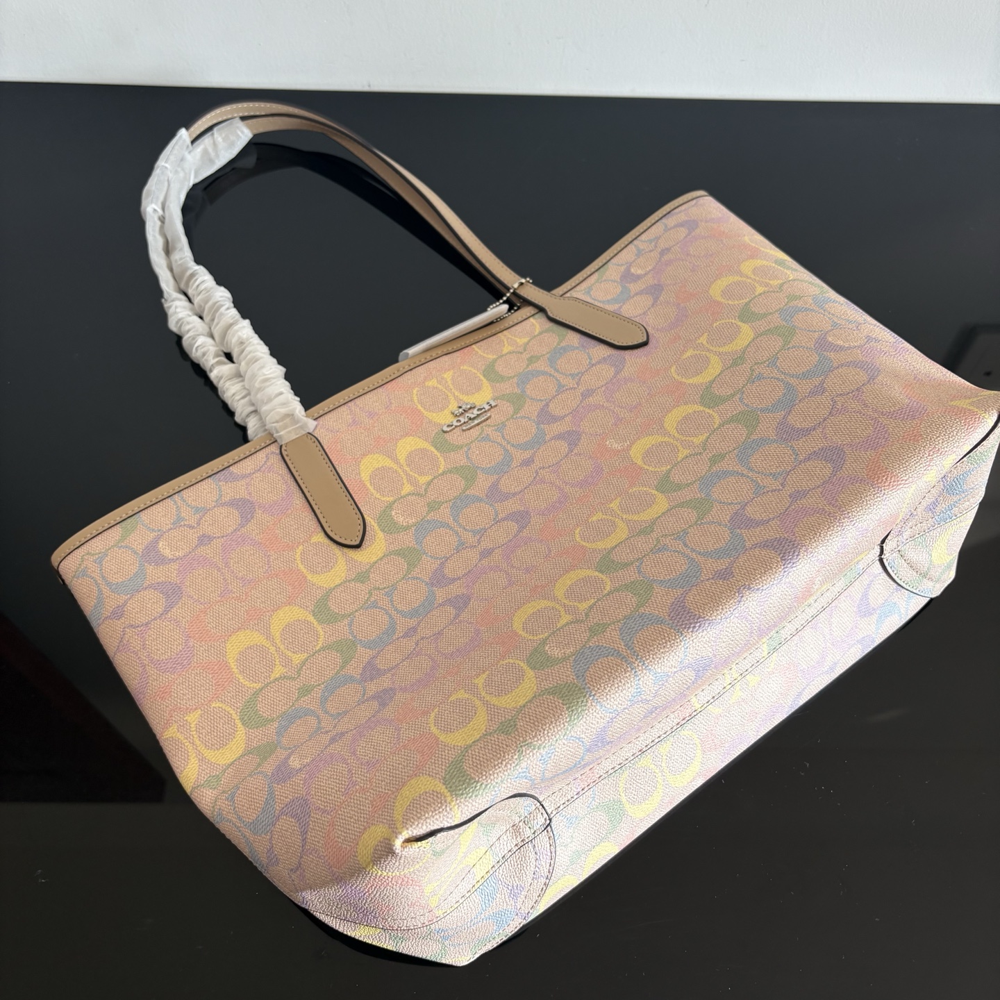 Women Handbag CDA93 City Tote Bag In Rainbow Signature Canvas