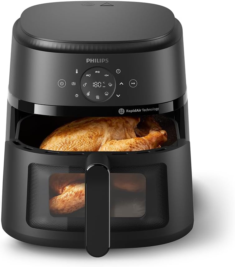 Philips Airfryer 2000 - Air Fryer 4.2L,6.2L,  écran tactile, Noir