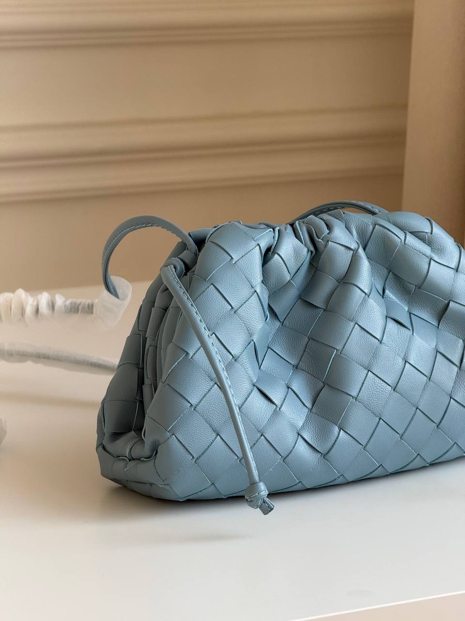 Bottega Veneta The Pouch Intrecciato Leather Clutch