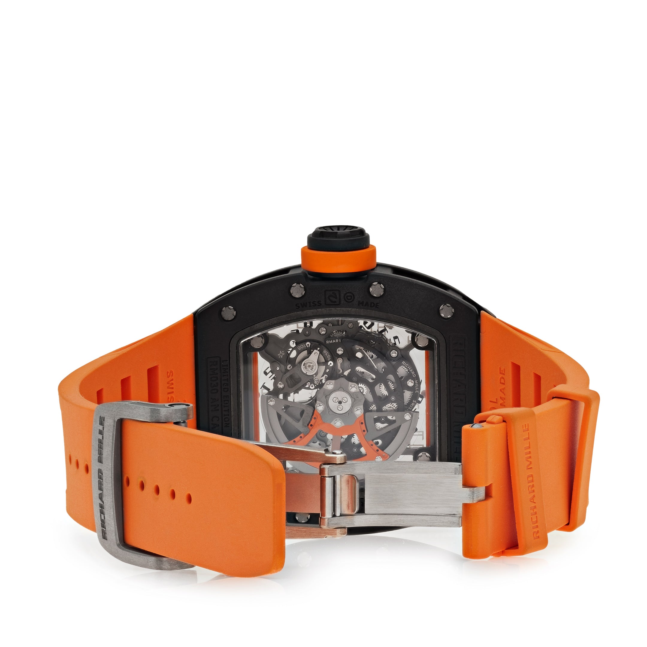 Richard Mille Americas Limited to 30pcs Orange Black Carbon RM030【1:1 Replica】