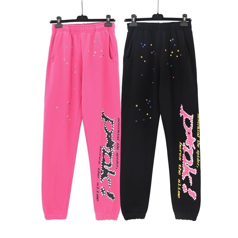black or pink pants