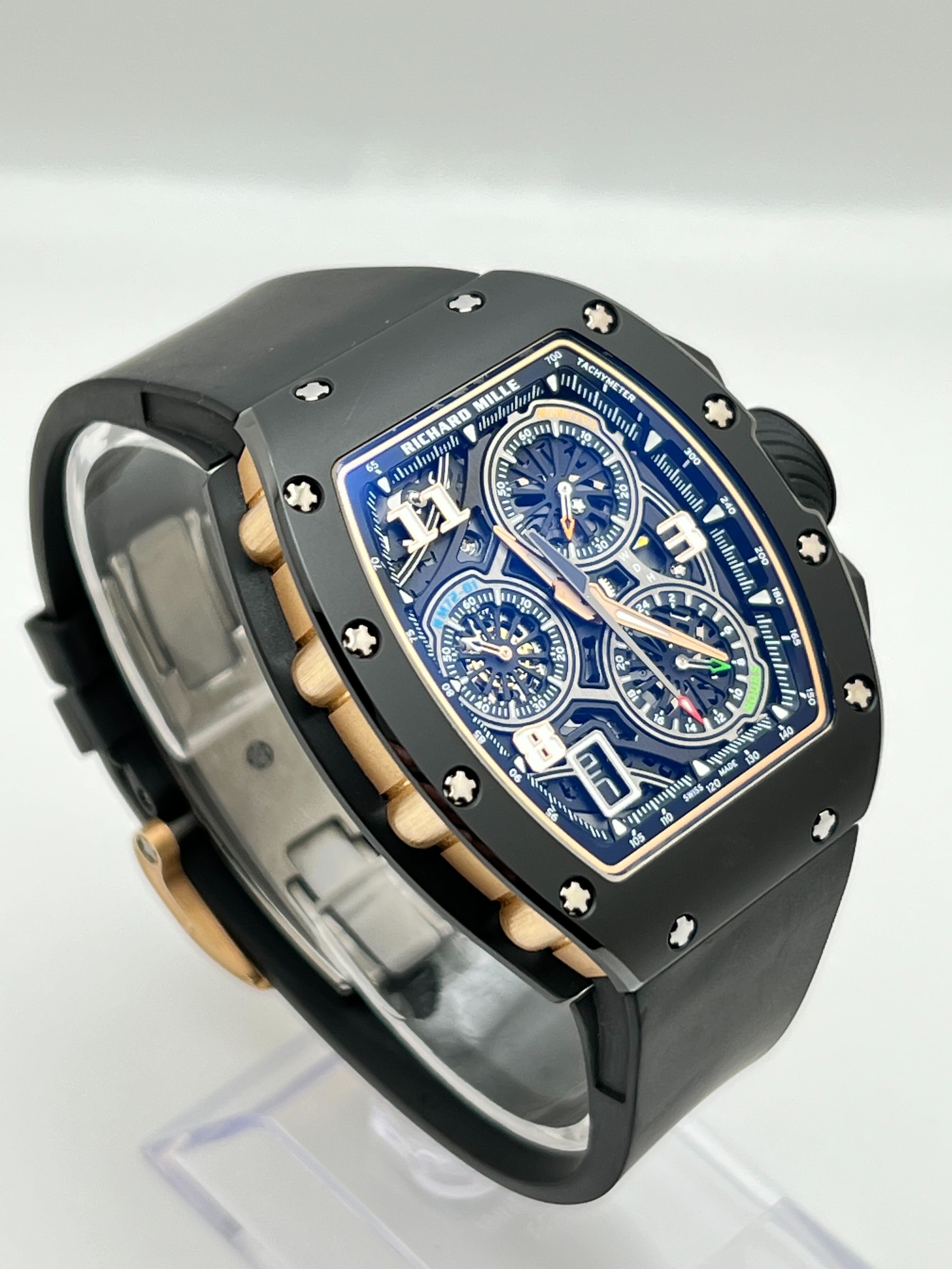 Richard Mille Lifestyle IN-HOUSE Chronograph Black Ceramic RM72-01【1:1 Replica】