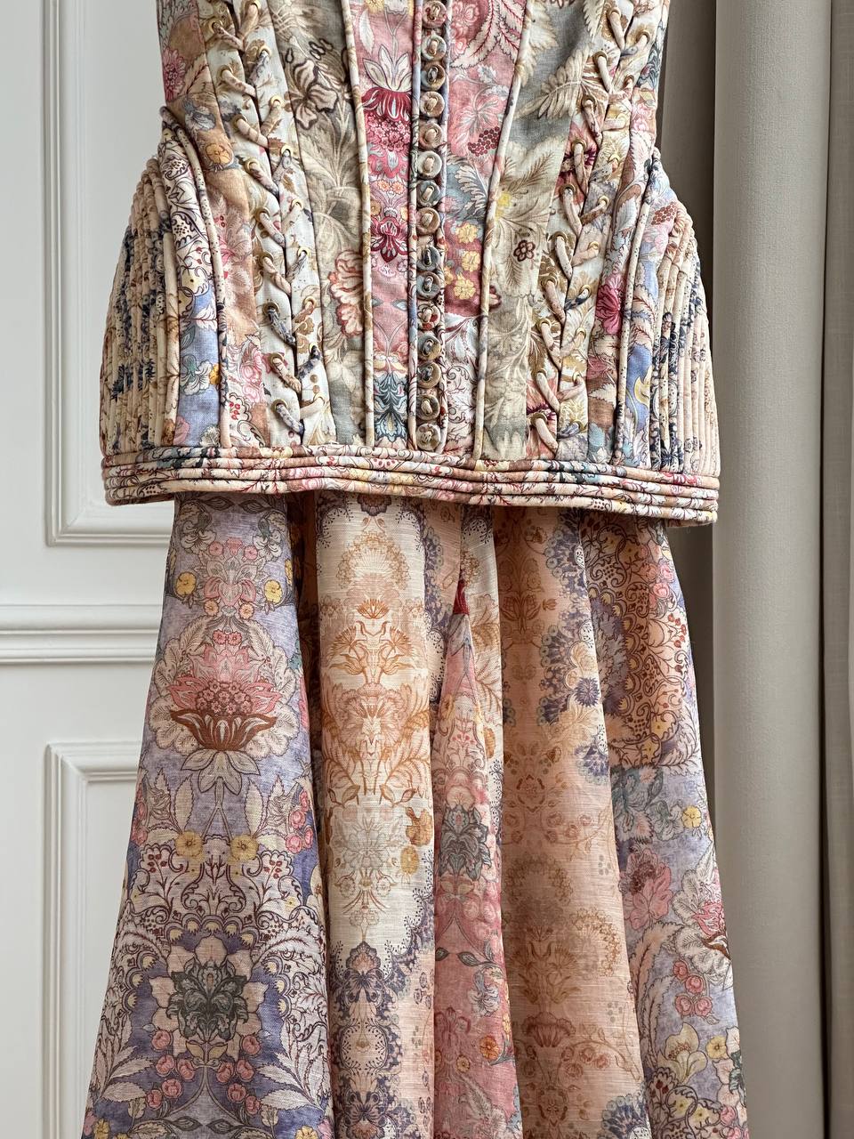 Zimmermann Rebellion Corset Floral Two-Piece Set