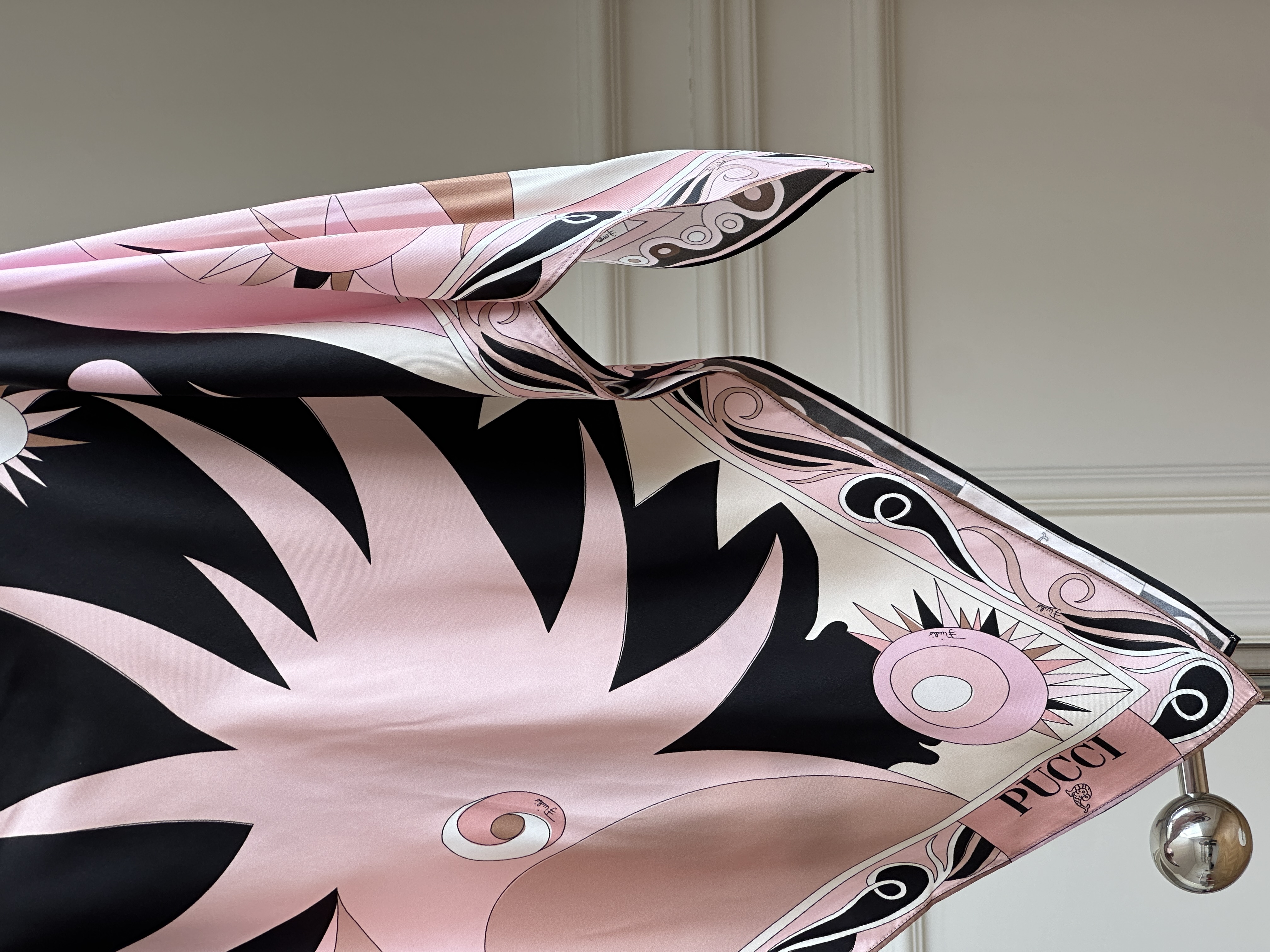 Emilio Pucci Iride Silk Print Cape Top