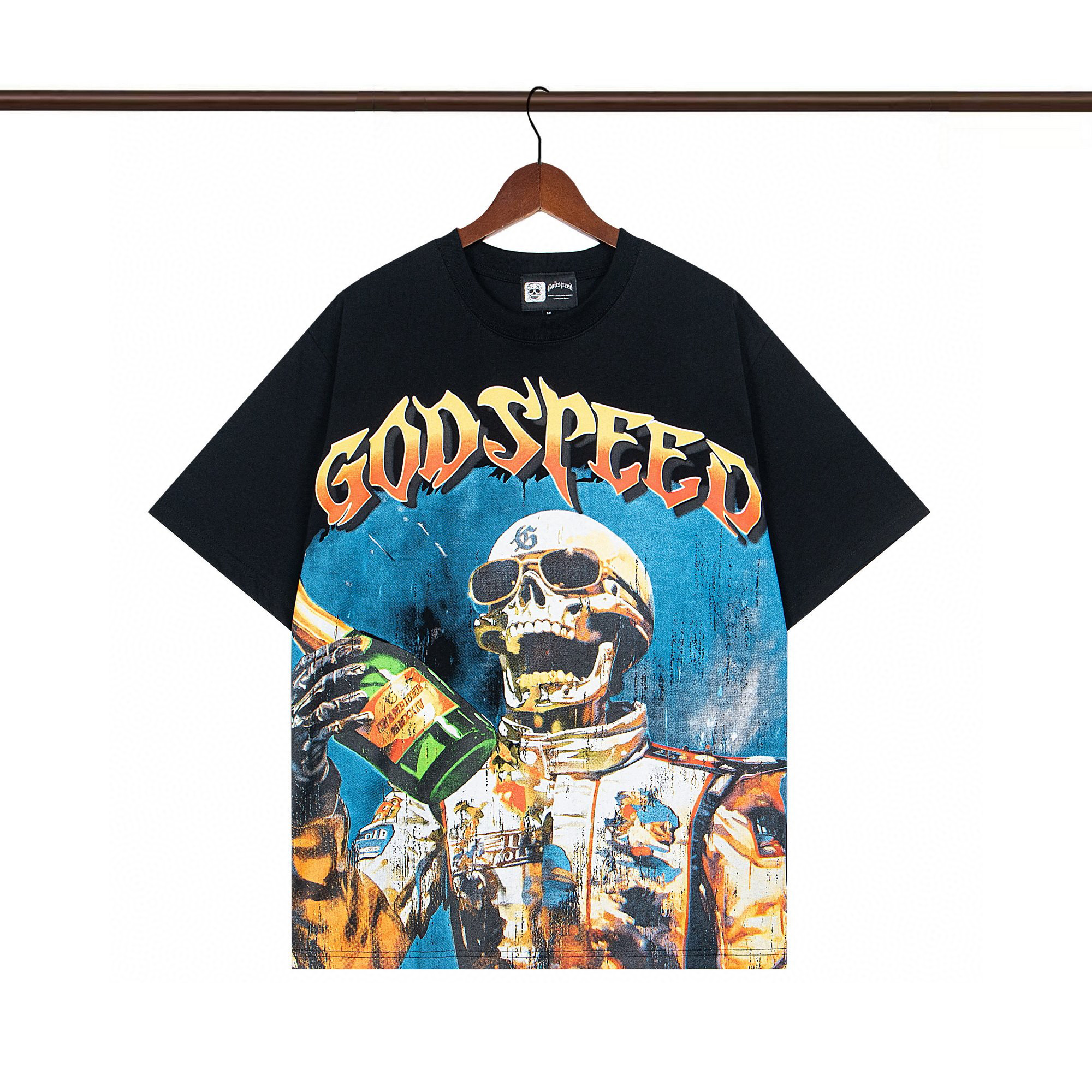 Godspeed Skull racingdriver Tee Black