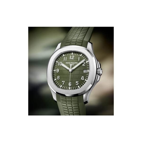 Patek Philippe Aquanaut White Gold 5168G-010 with Khaki Green Embossed dial【1:1 Replica】