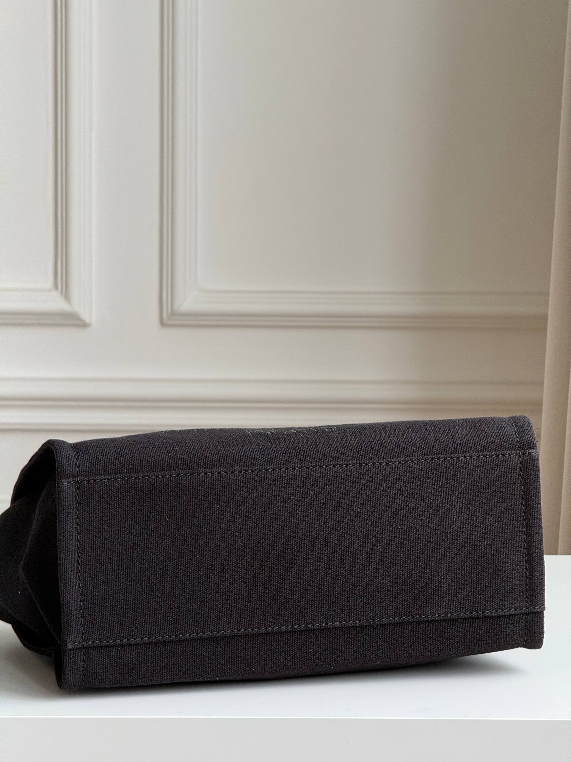 Chanel Mini Deauville Canvas Tote Handbag