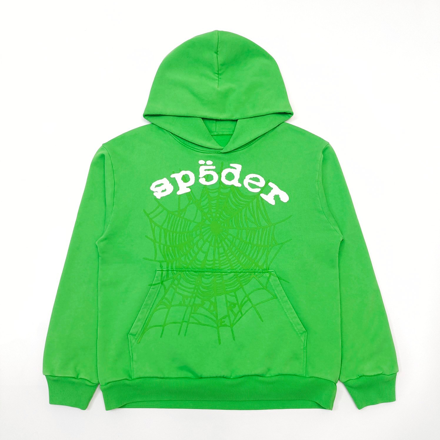 1:1 Best Quality White Logo Hoodie Green