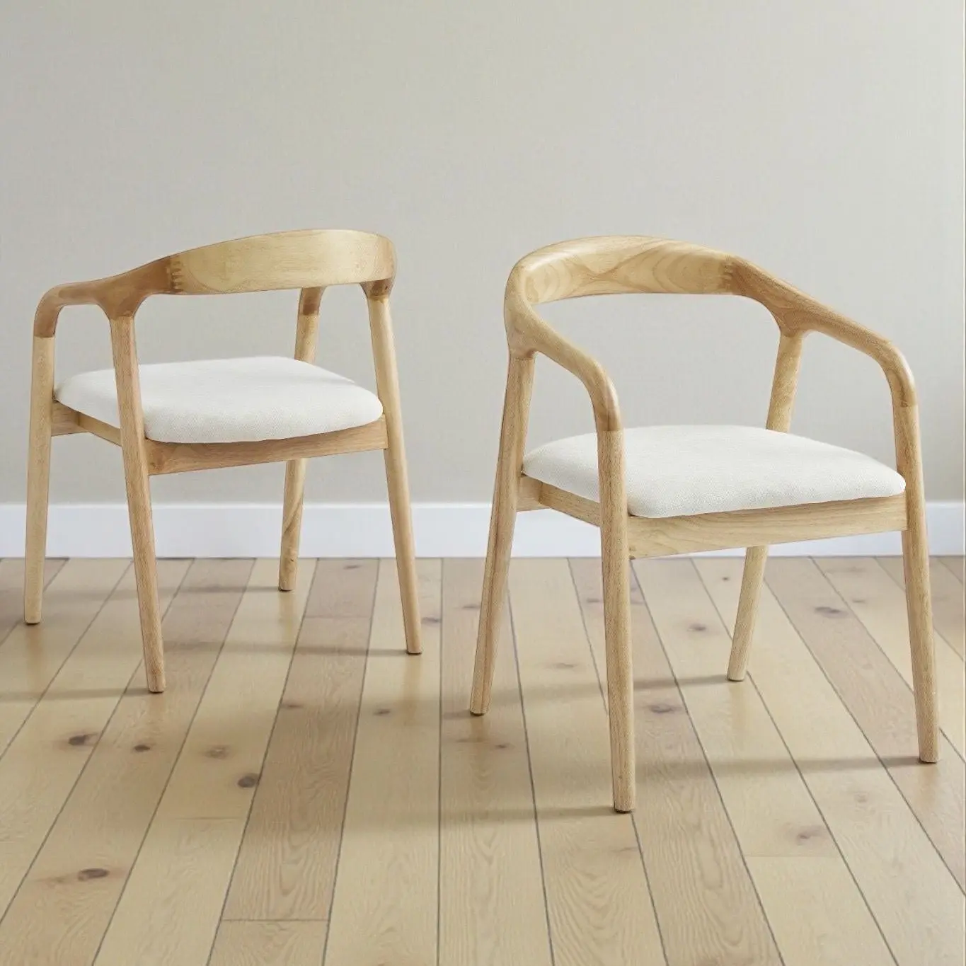 Chaise de salle à manger avec Accoudoirs CARLA - 67 x 53 cm - Par Lot de 2