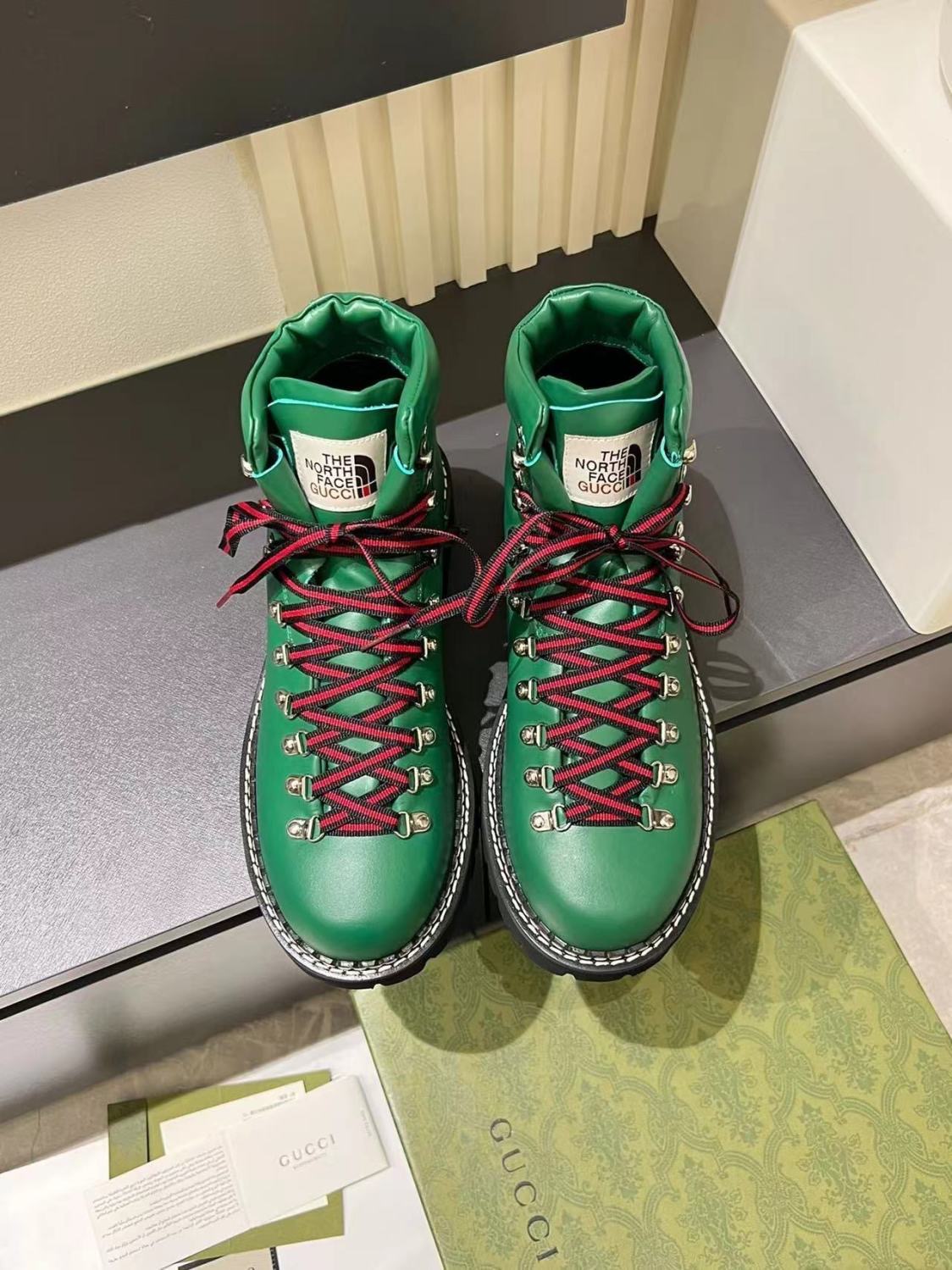 Gucci & the North Face Boost Green Color