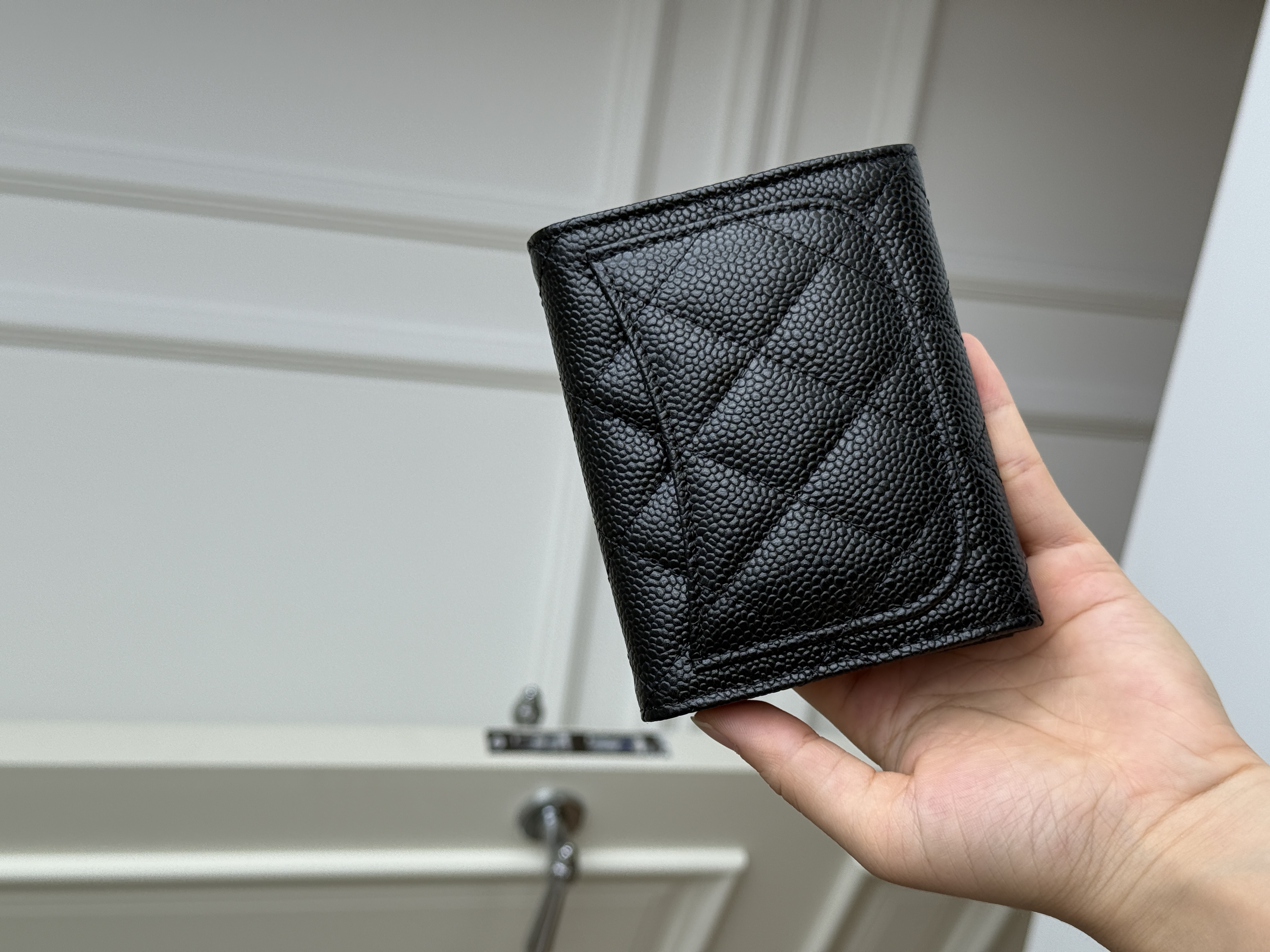CHANEL Classic Flap Caviar Tri-fold Short Wallet