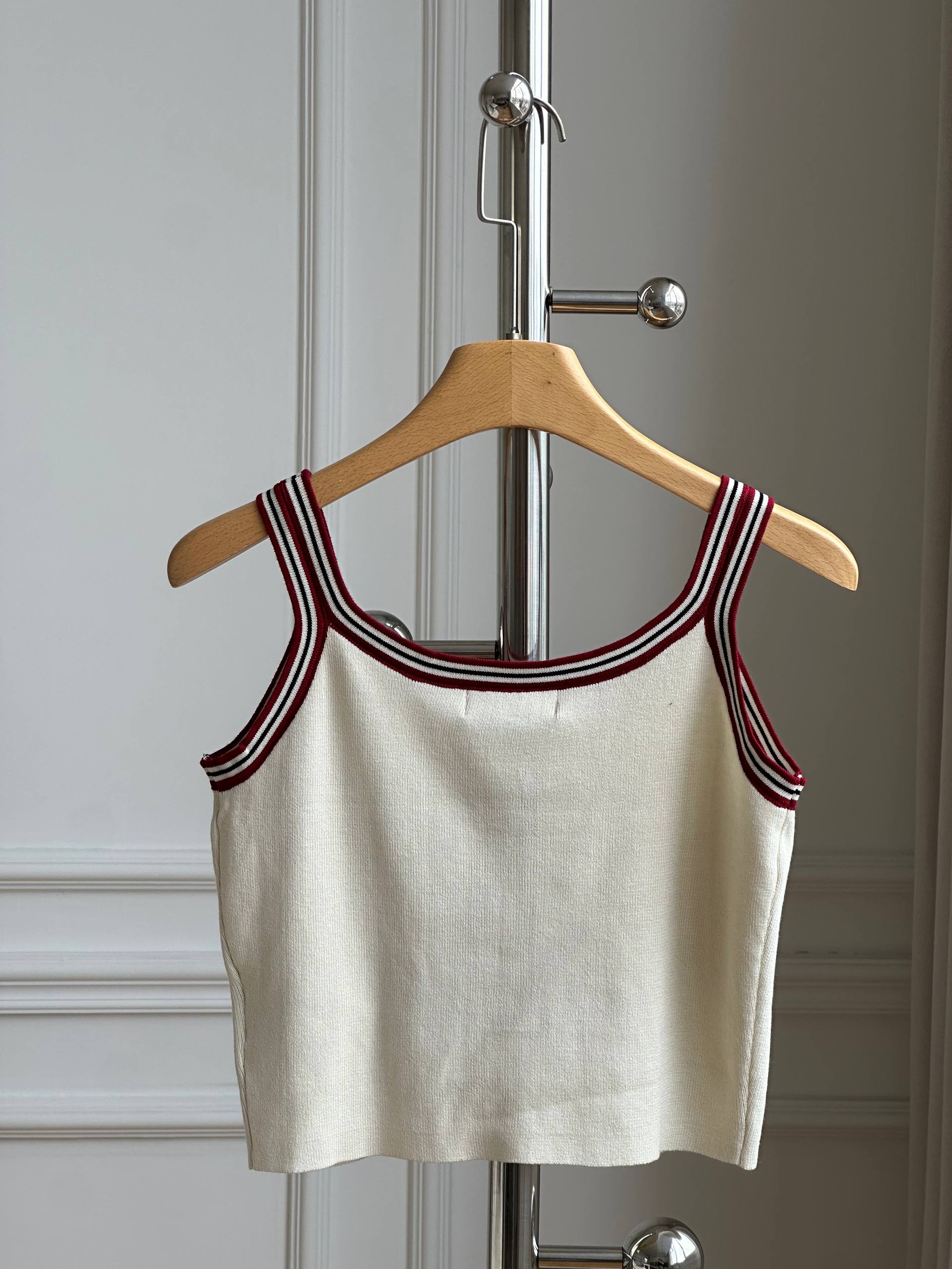 Miu Miu Knit Tank Top & Pleated Skirt Set