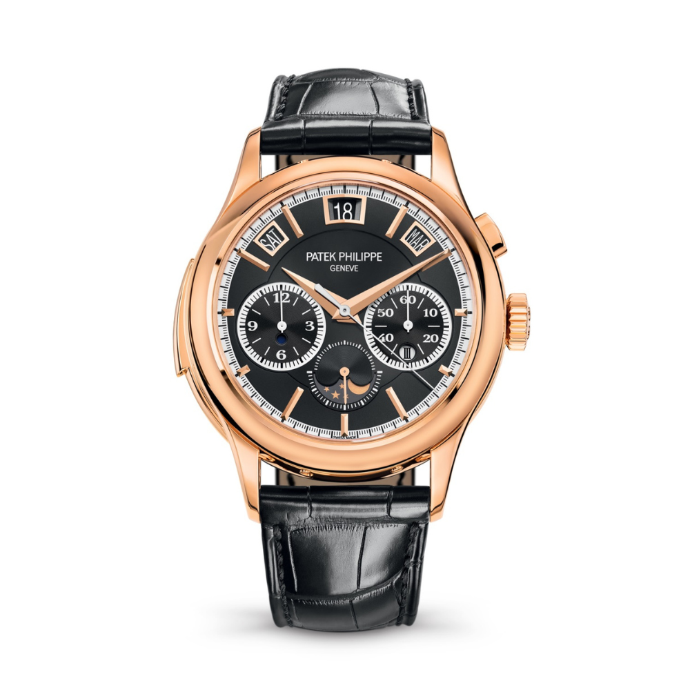 Patek Philippe Grand Complications Minute Repeater Perpetual Calendar Rose Gold Black Dial 5208R-001【1:1 Replica】