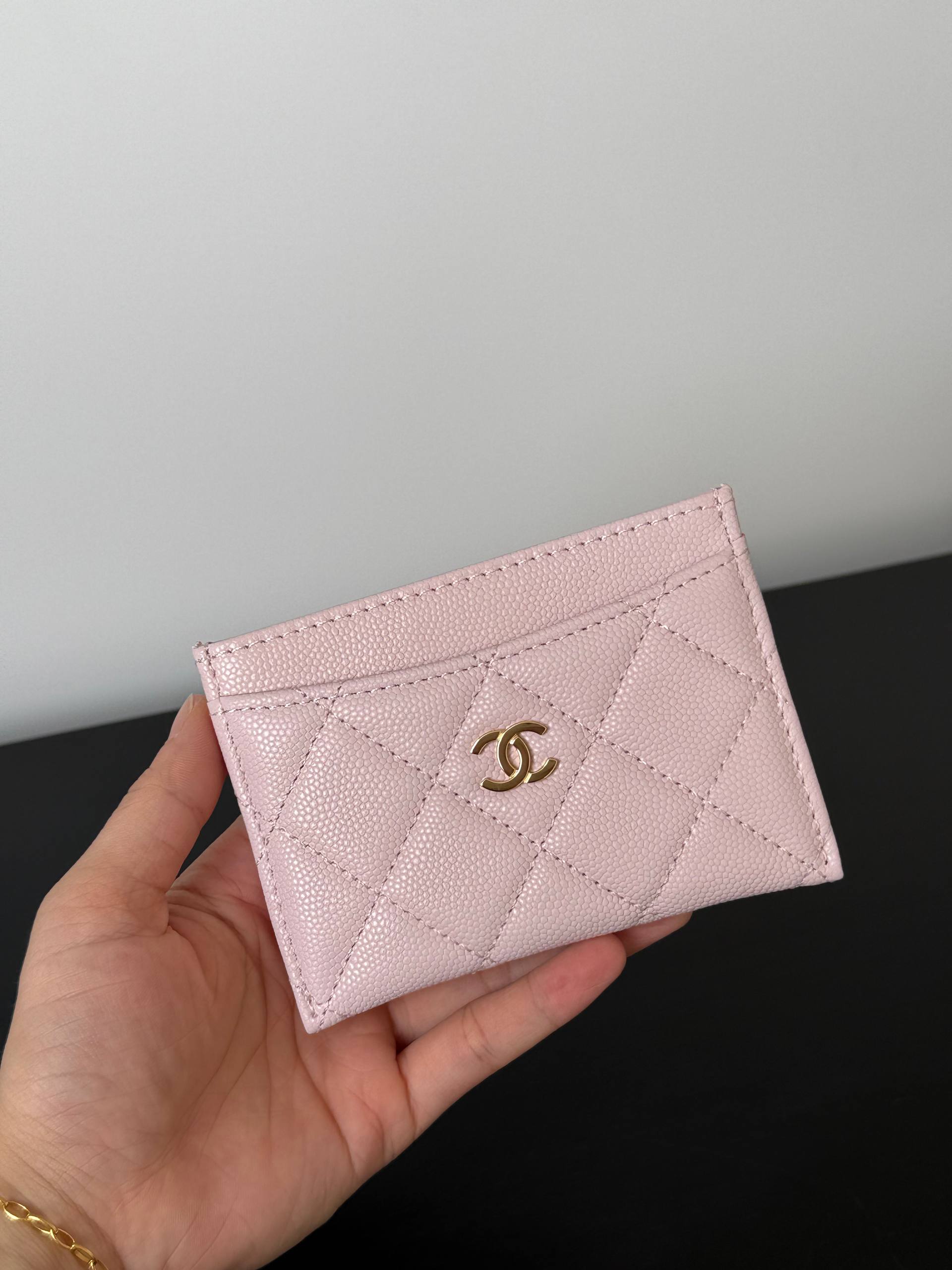 Chanel Classic Quilted Caviar Leather Card Holder