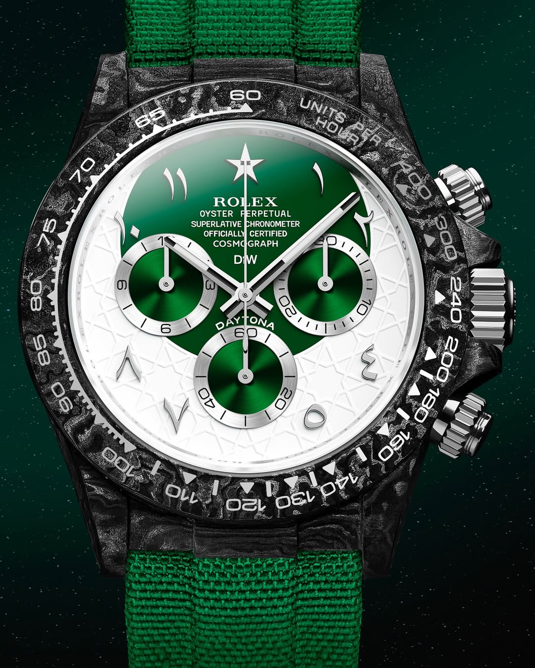 DiW Rolex Graphite Daytona RAMADAN 40mm Watch【1:1 Replica】