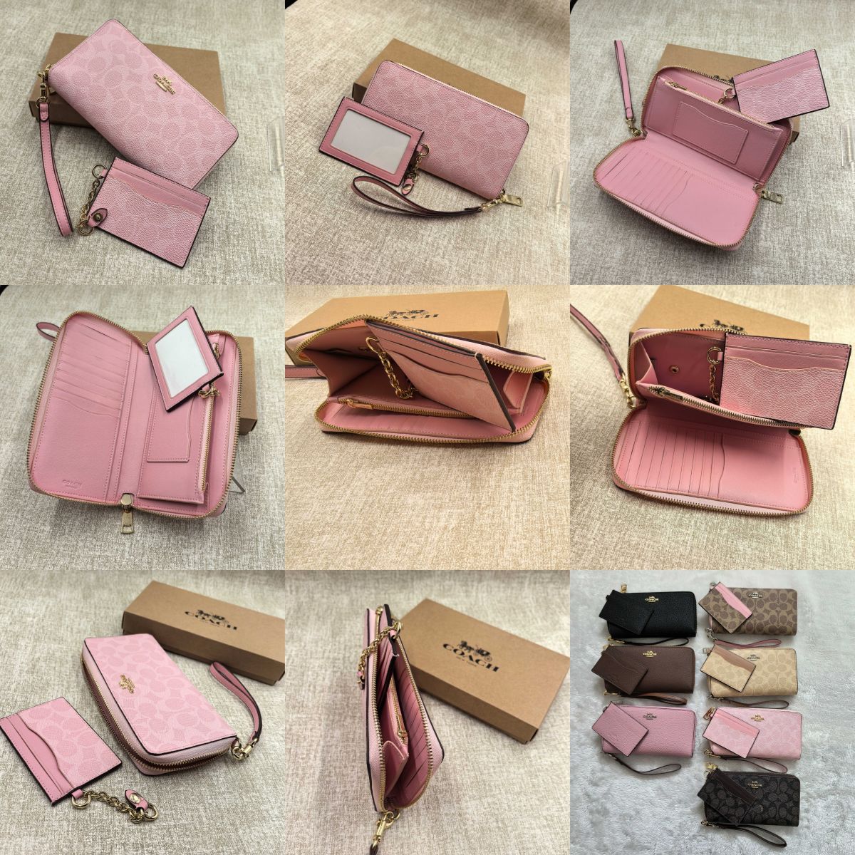 Women Handbag CBZ98 CBZ99 Long Zip Around Wallet With Detachable Card Case