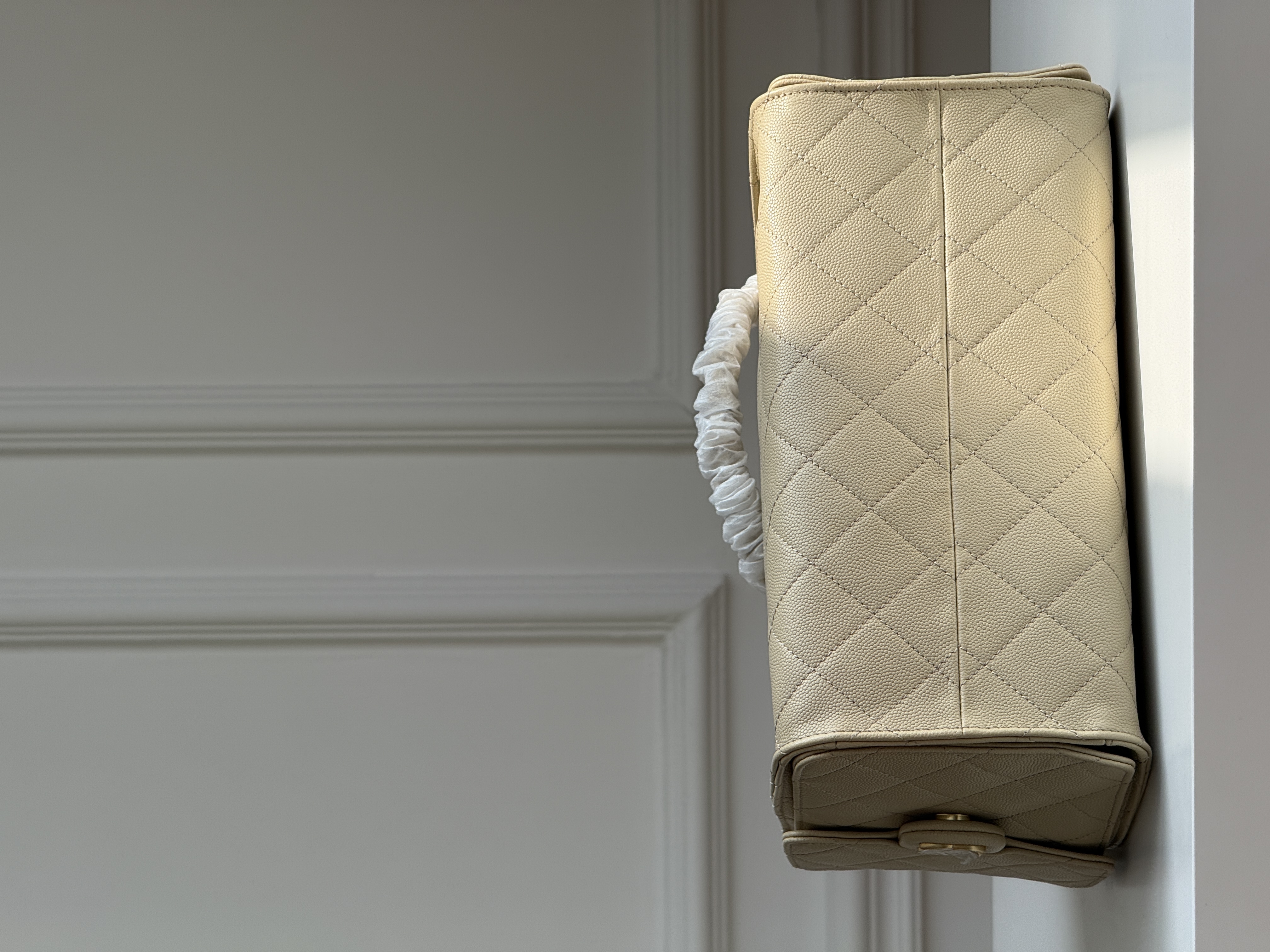 Chanel Drawstring Bucket Backpack in Caviar Leather