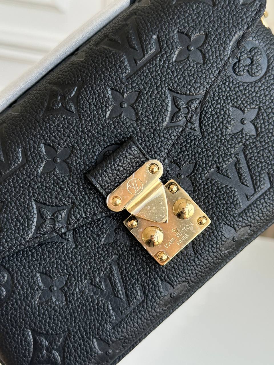 Louis Vuitton Black Monogram Embossed Leather Pochette Métis Crossbody Bag