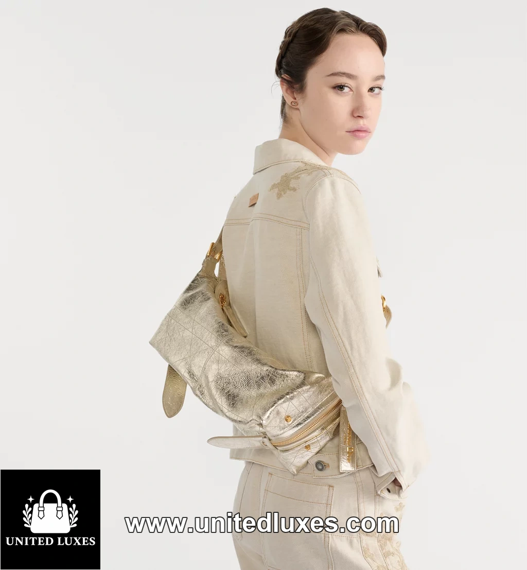 Replica Medium D-Journey Bag in Crinkled Calfskin