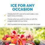 Newair Portable Ice Maker 50 lb. Daily, 12 Cubes in Under 7 Minutes - Compact Countertop Design - 3 Size Bullet Shaped Ice - for Kitchen/Office/RV/Bar - Stainless Steel
