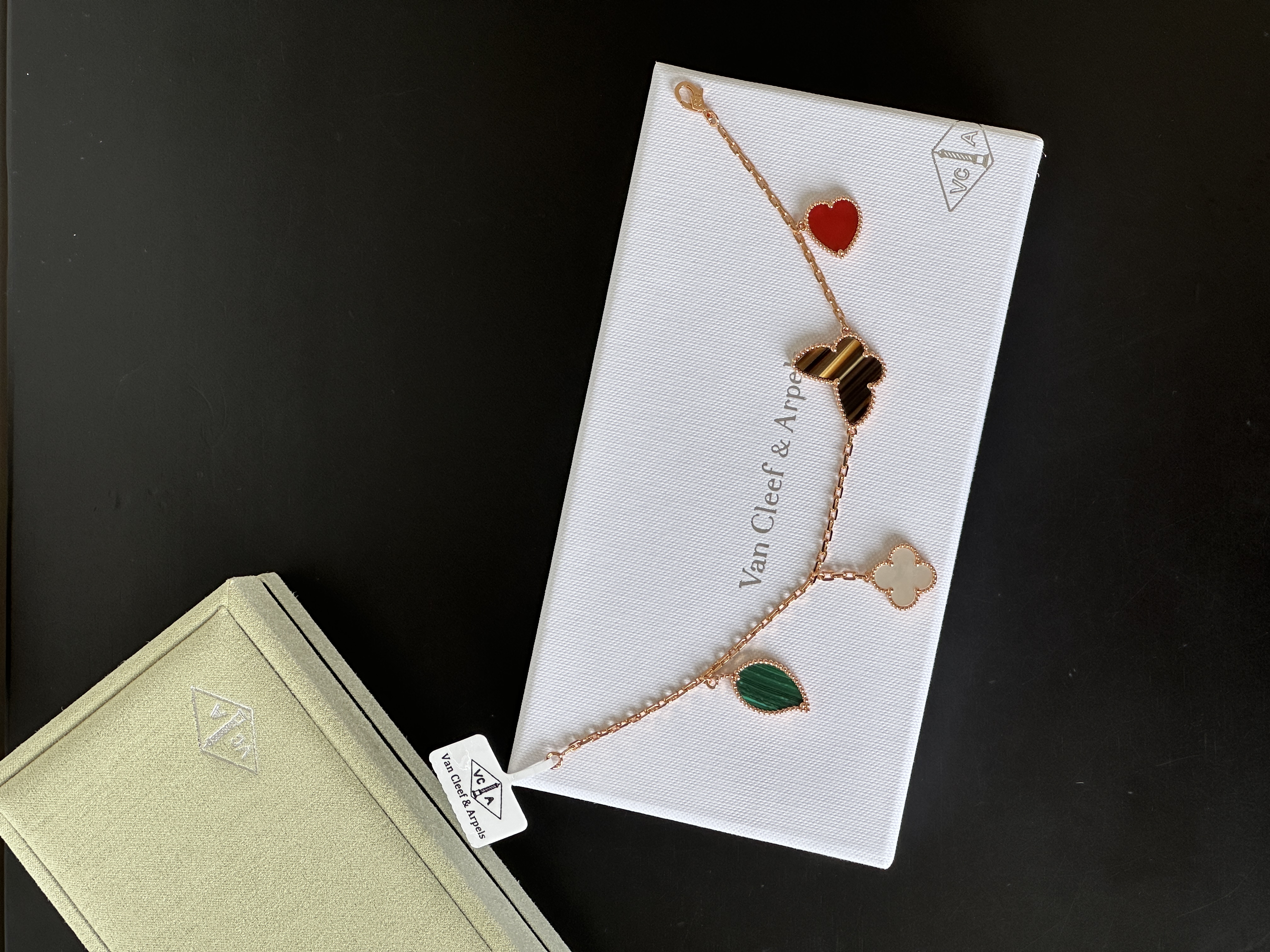 Van Cleef & Arpels Lucky Alhambra Rose Gold Multi-motif Bracelet