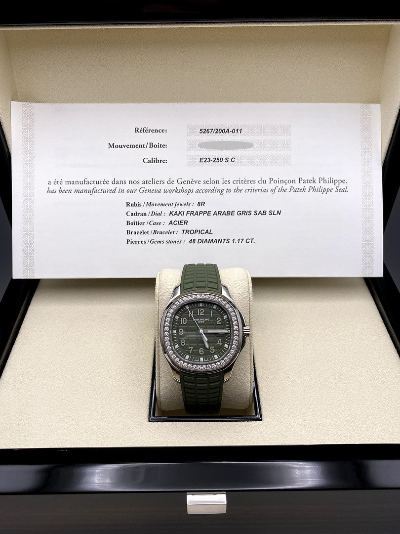 Patek Philippe Aquanaut Luce Khaki Green Ladies' 5267/200A-011【1:1 Replica】