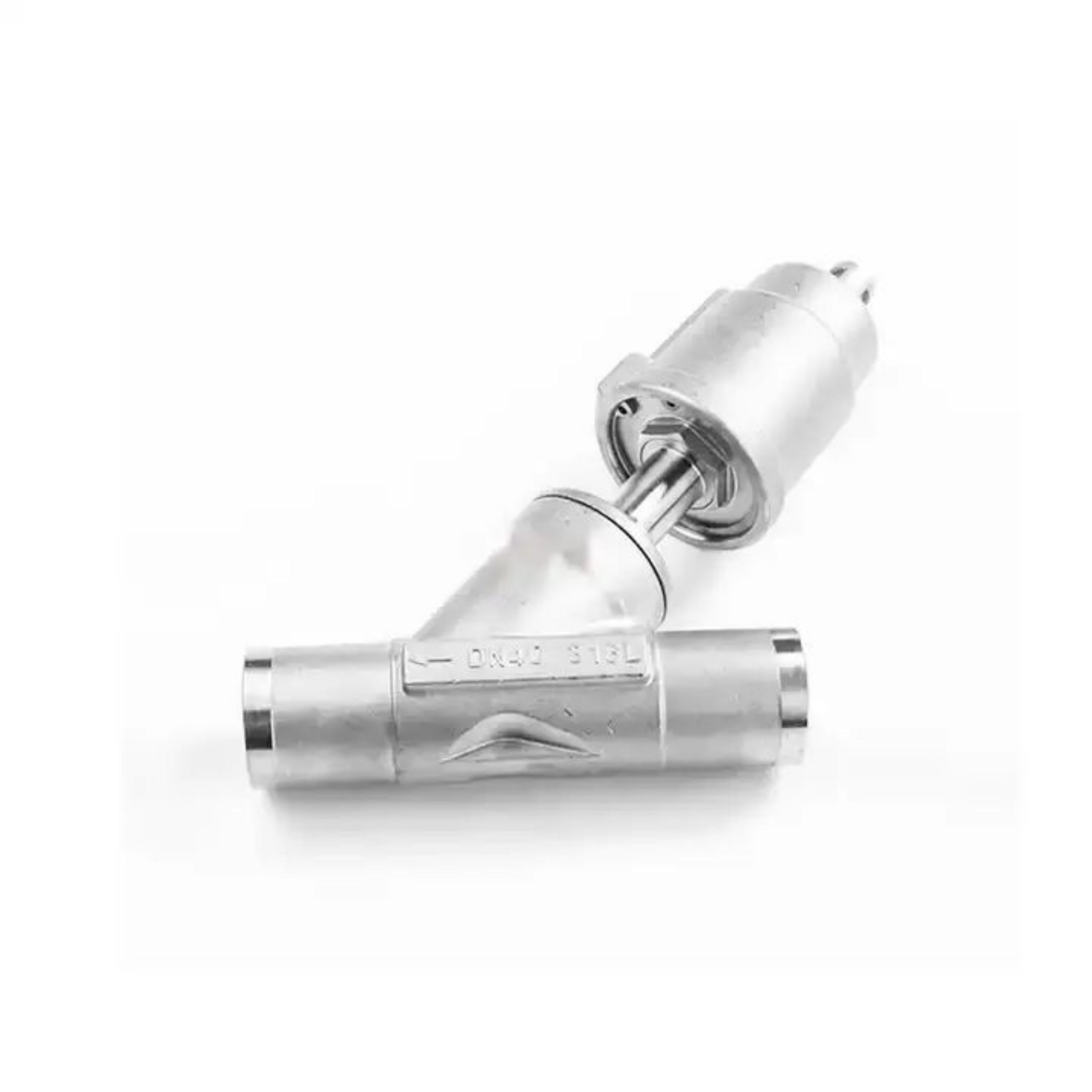 1/2'' to 2'' Double Acting Spring Safety Angle Seat Valve High Stainless Steel Pneumatic Weld Connect for Water