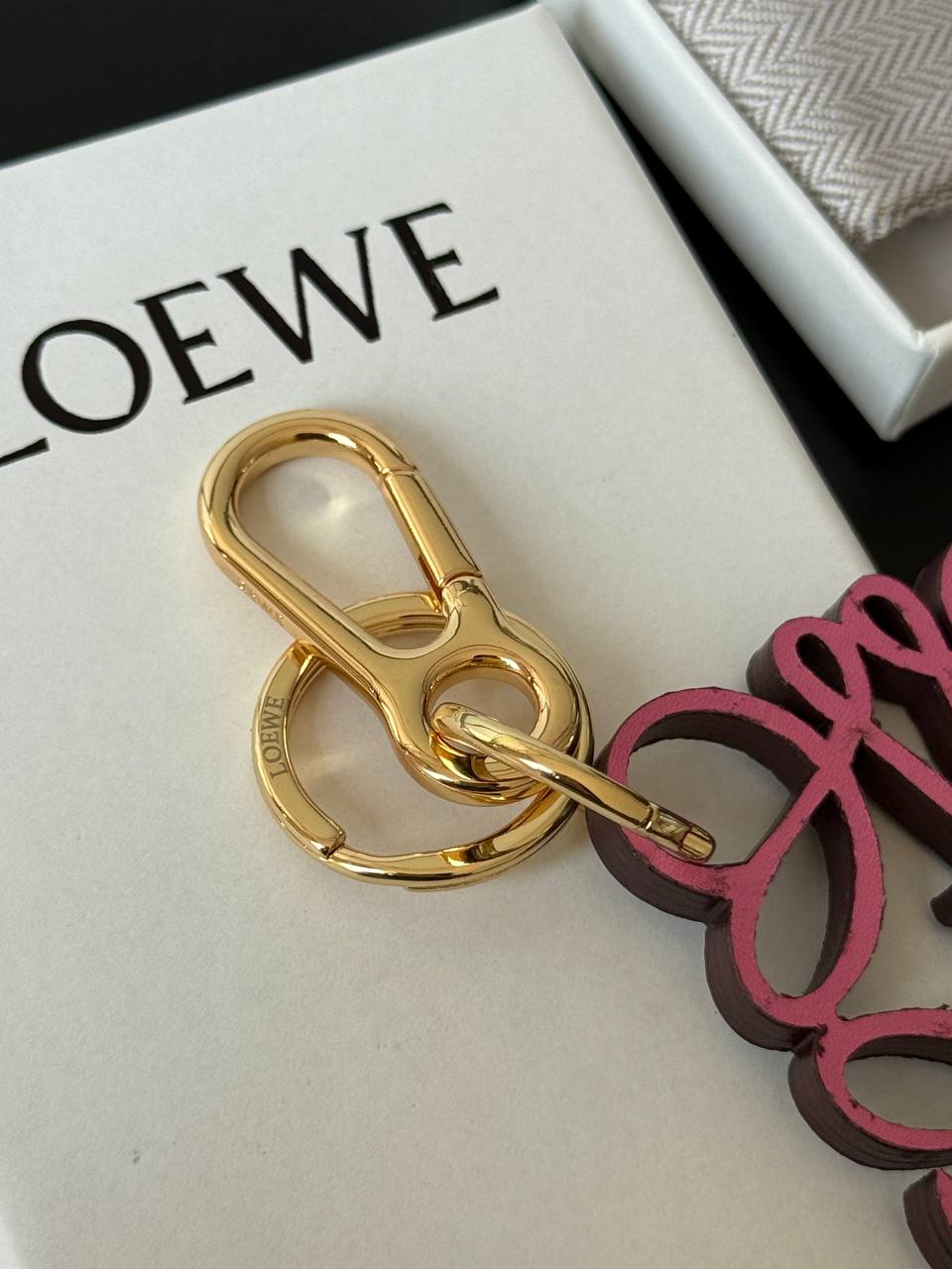 LOEWE Anagram Leather Charm