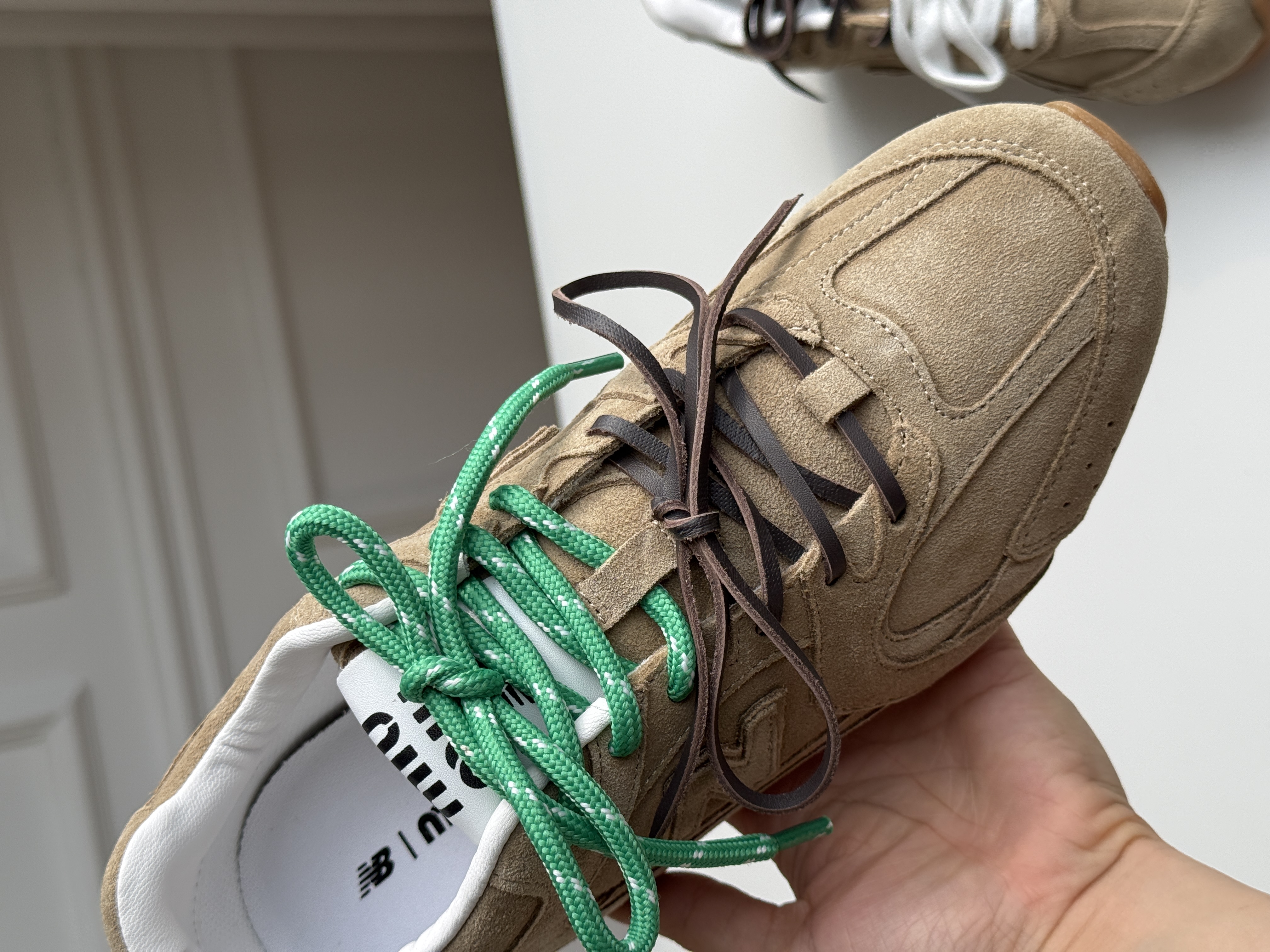 Miu Miu x New Balance 530 SL Suede Sneakers