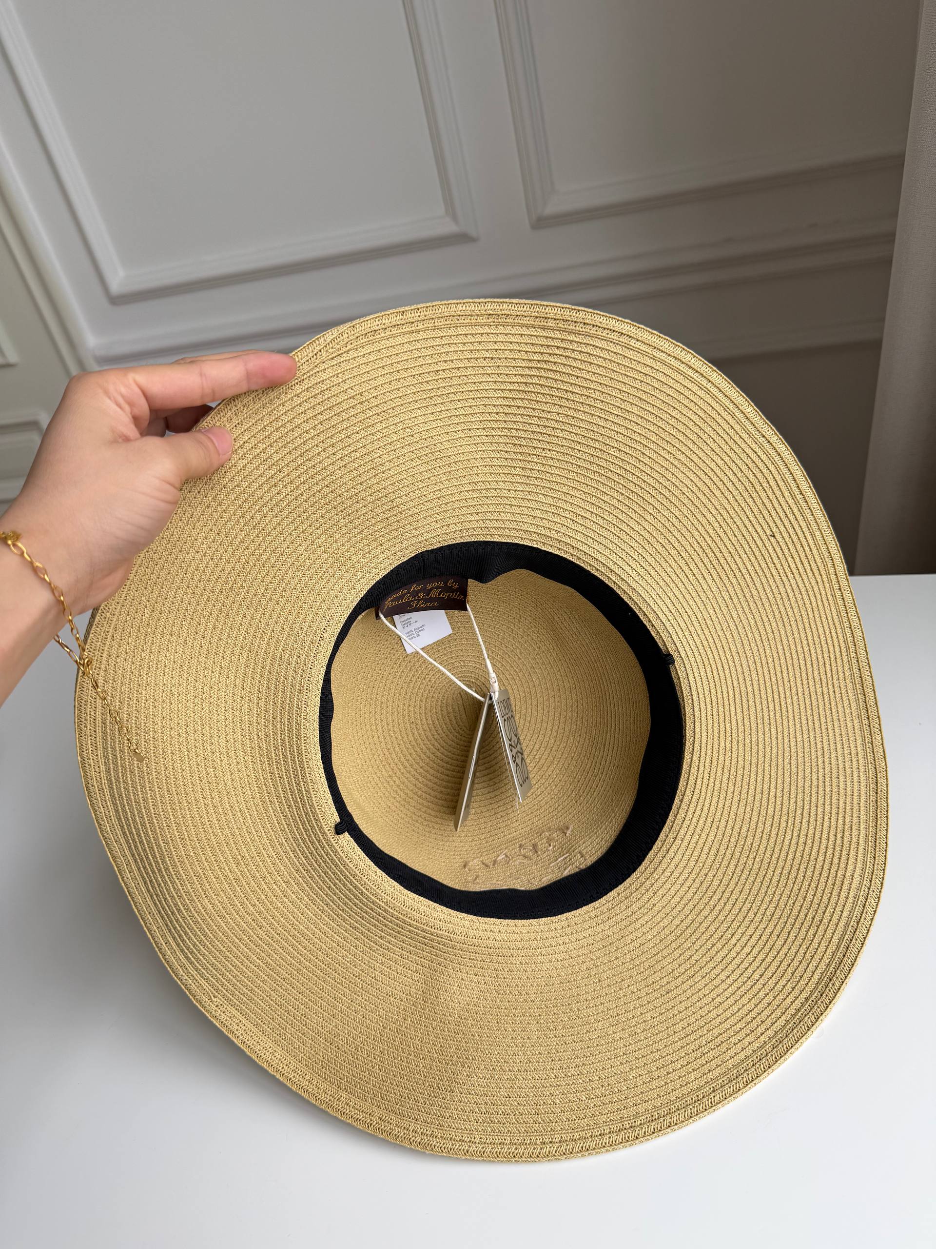 LOEWE Anagram Raffia Woven Wide-Brim Sun Hat